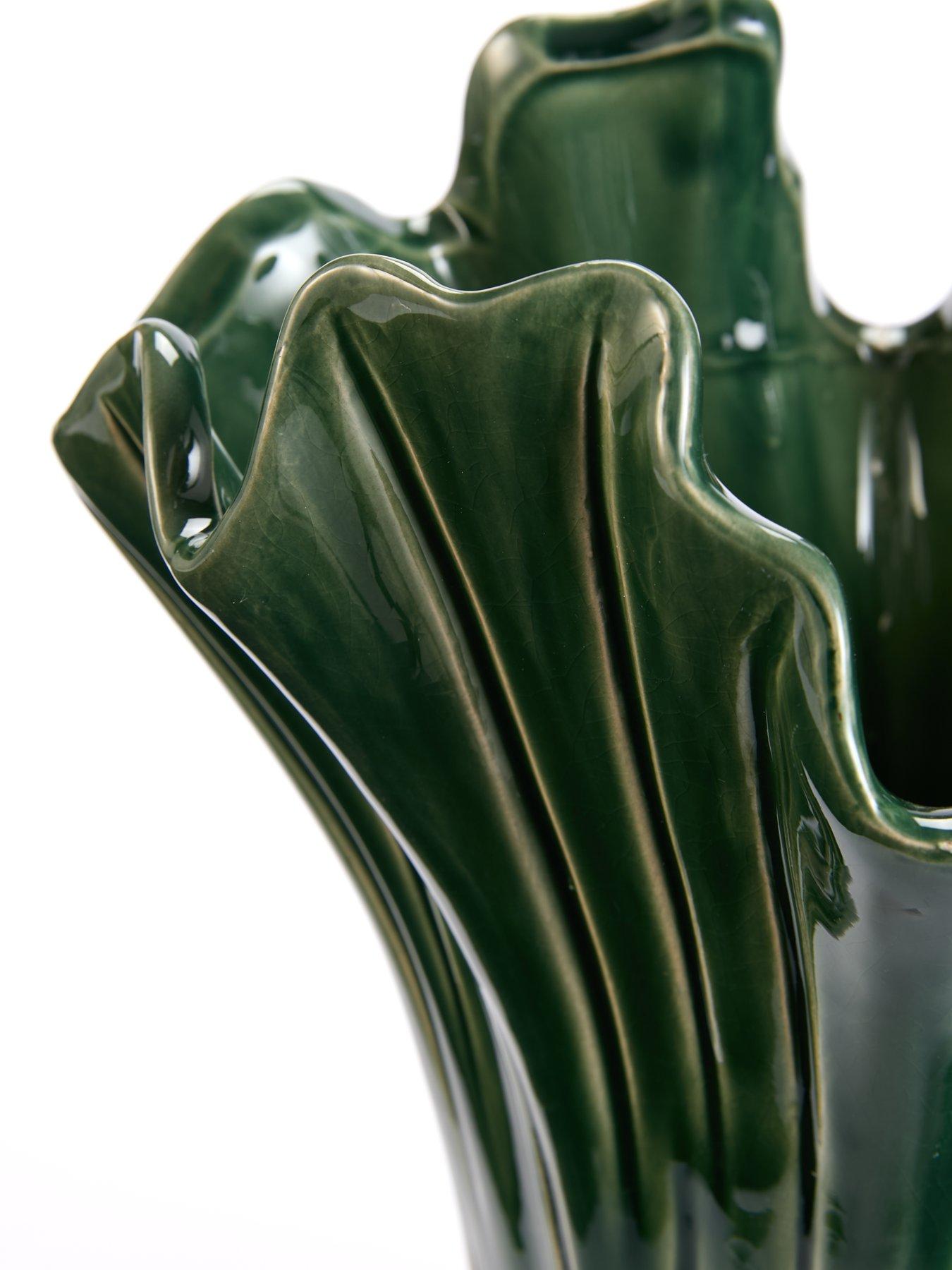  image of very-home-dark-green-fluted-pot