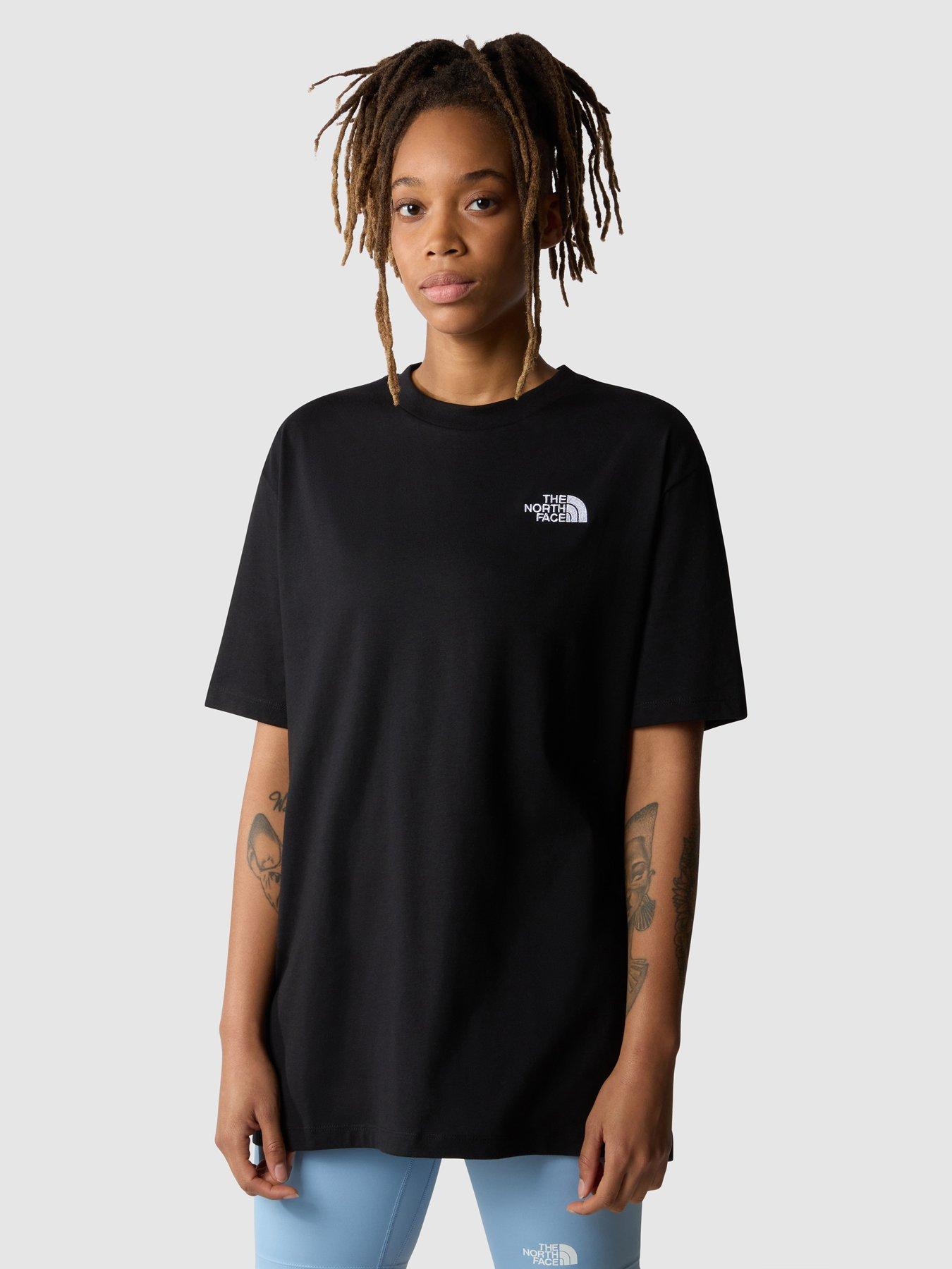 THE NORTH FACE Womens Short Sleeve Oversize Simple Dome Tee - Black