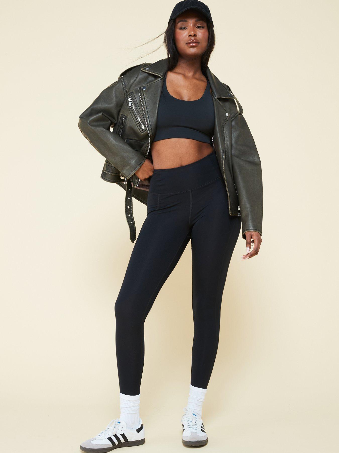  image of girlfriend-collective-womens-training-float-cleo-halter-bra-black