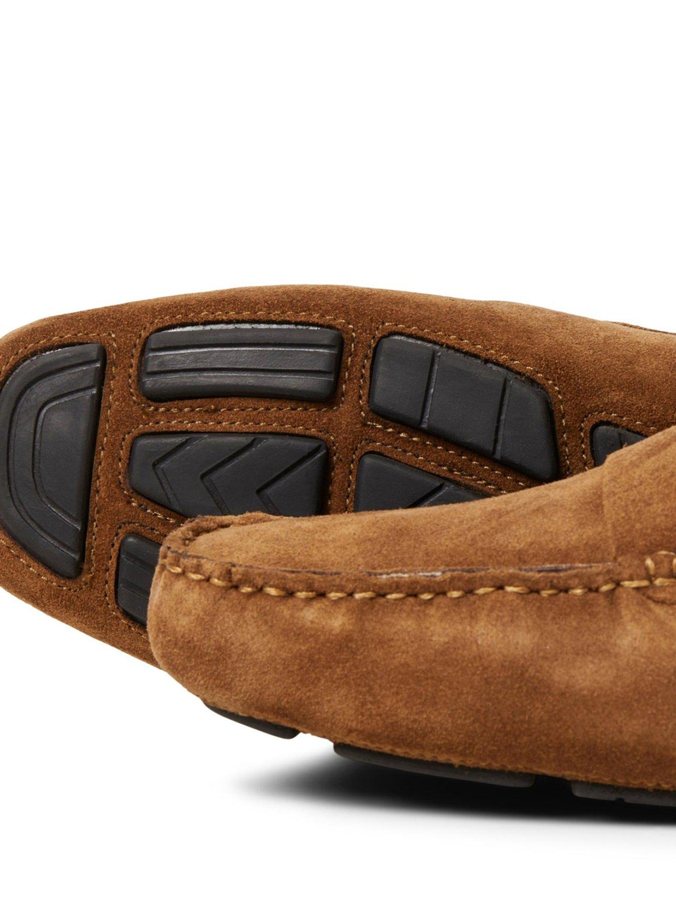  image of jack-jones-jack-amp-jones-suede-driving-loafers-brown