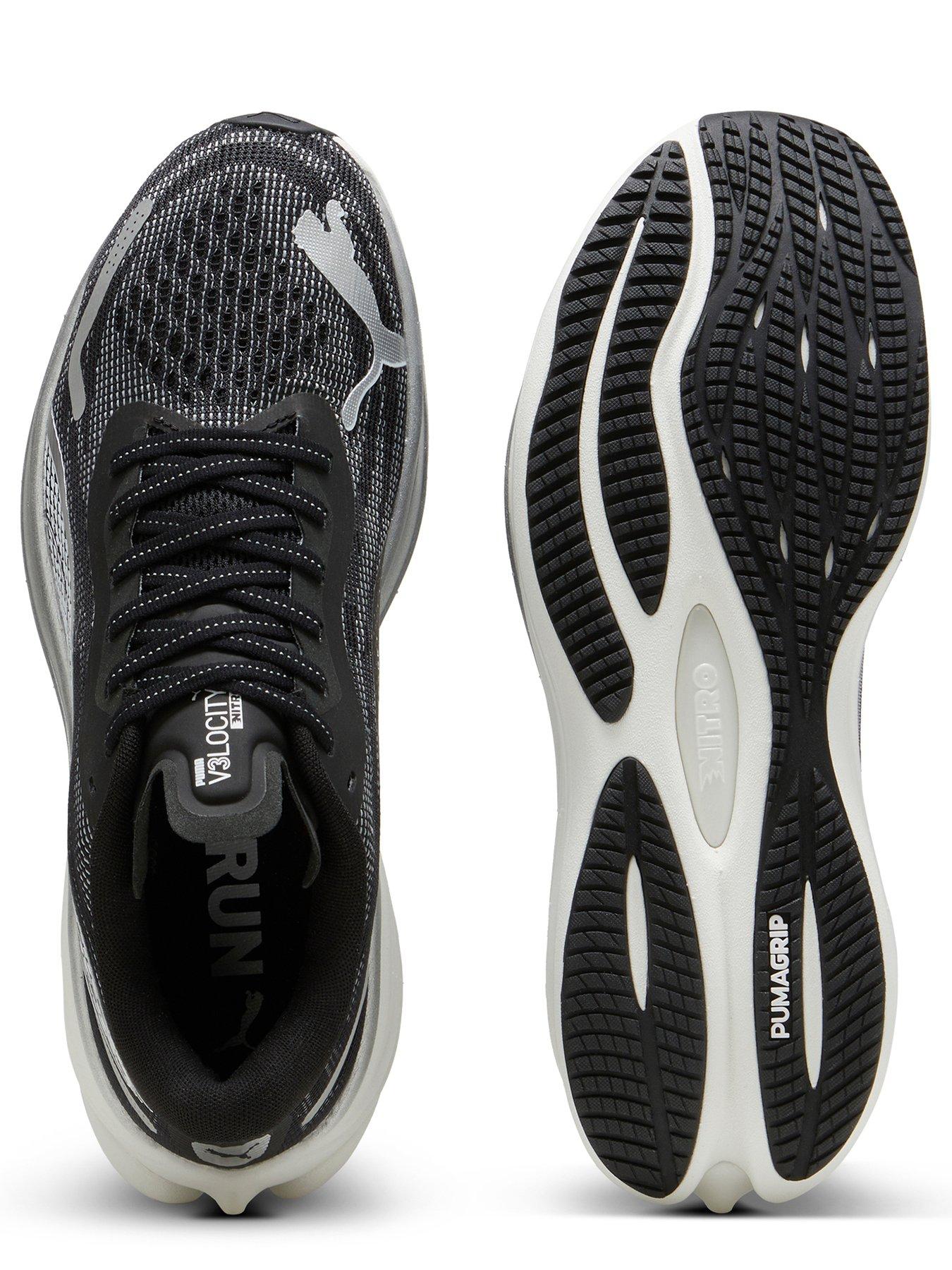  image of puma-mens-running-velocity-nitro-3-trainersnbsp--blackwhite