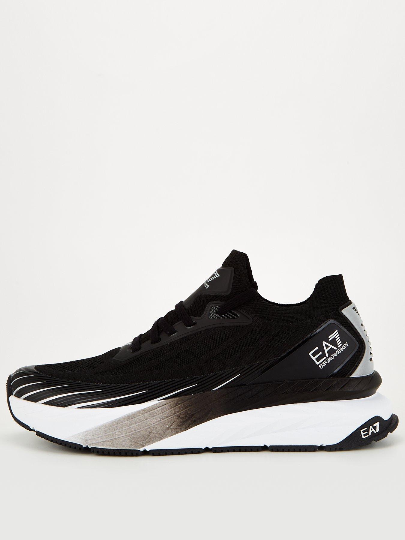 Image 1 of 6 of EA7 Emporio Armani Crusher Sonic Knit Trainer - Black/Silver