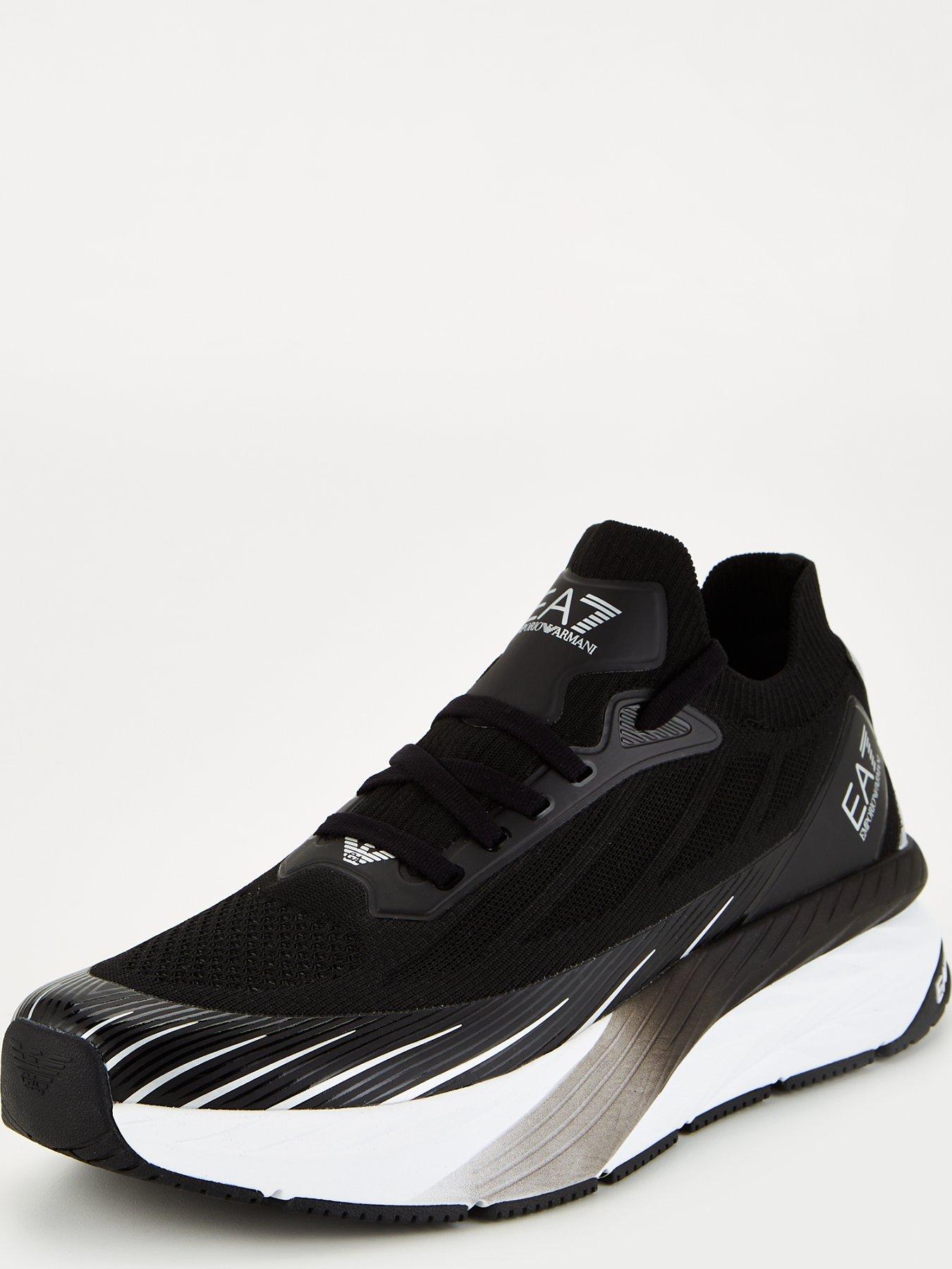 Image 2 of 6 of EA7 Emporio Armani Crusher Sonic Knit Trainer - Black/Silver