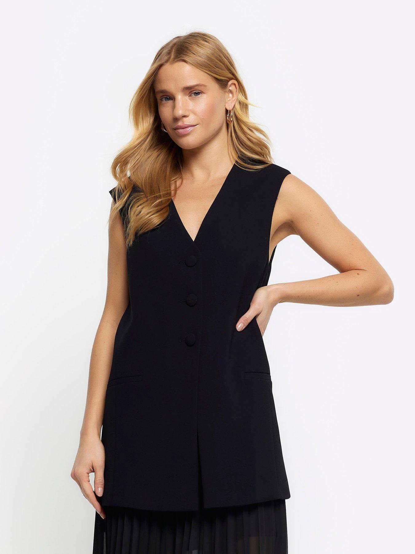 undefined Longline Waistcoat - Black