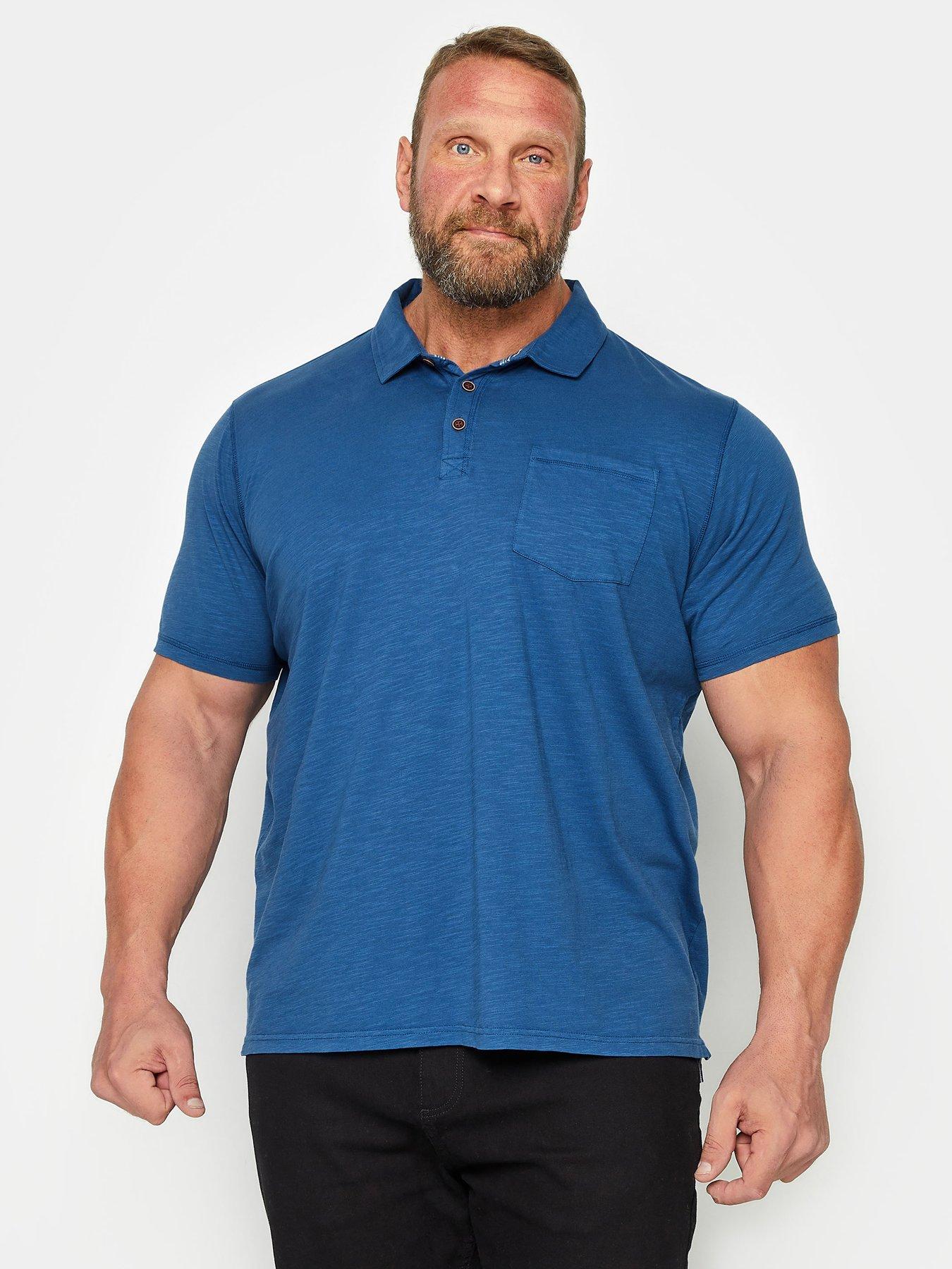 undefined Slub Polo Shirt Denim Blue