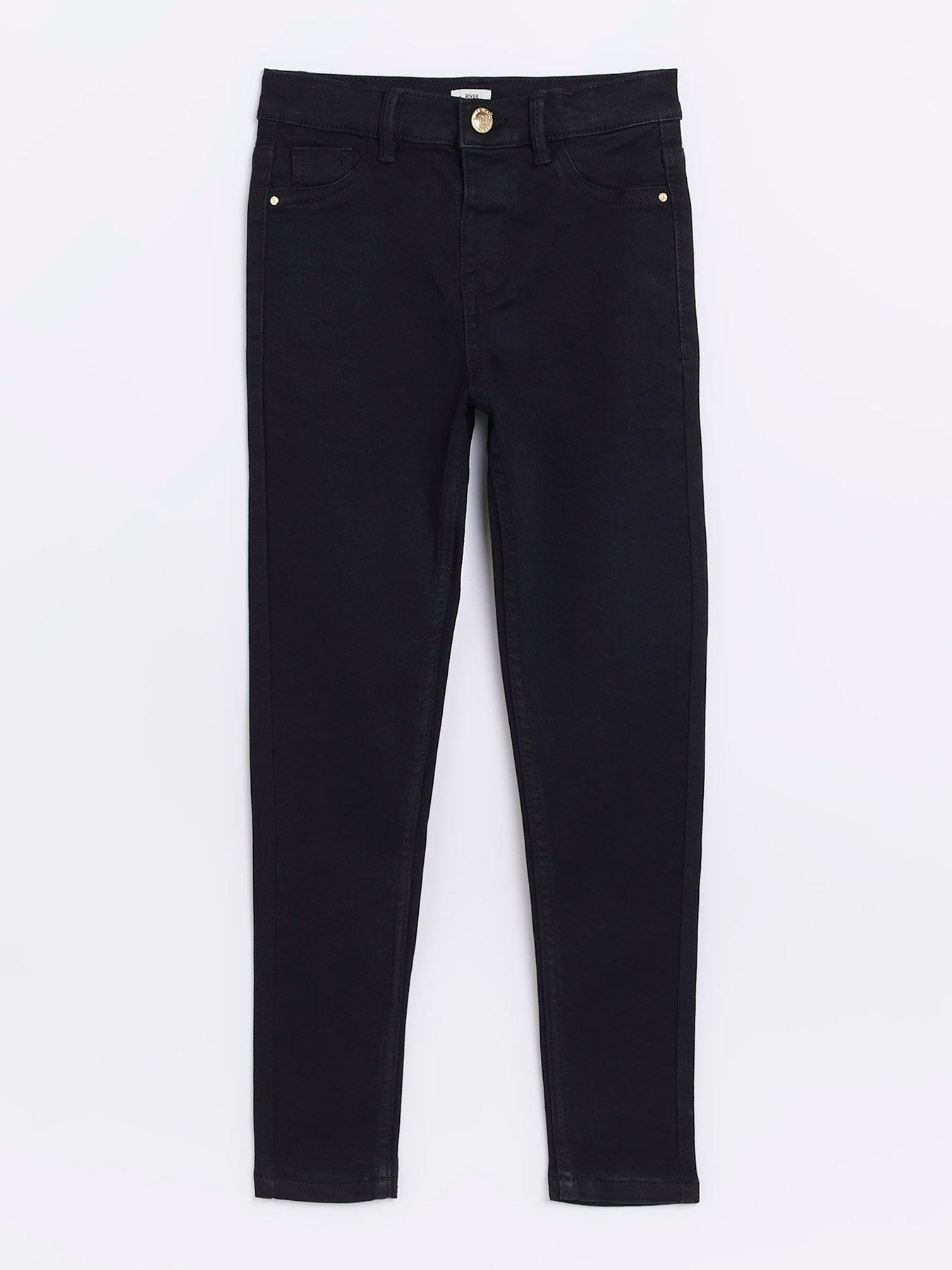 River Island Girls Molly Mid Rise Jeggings -Black