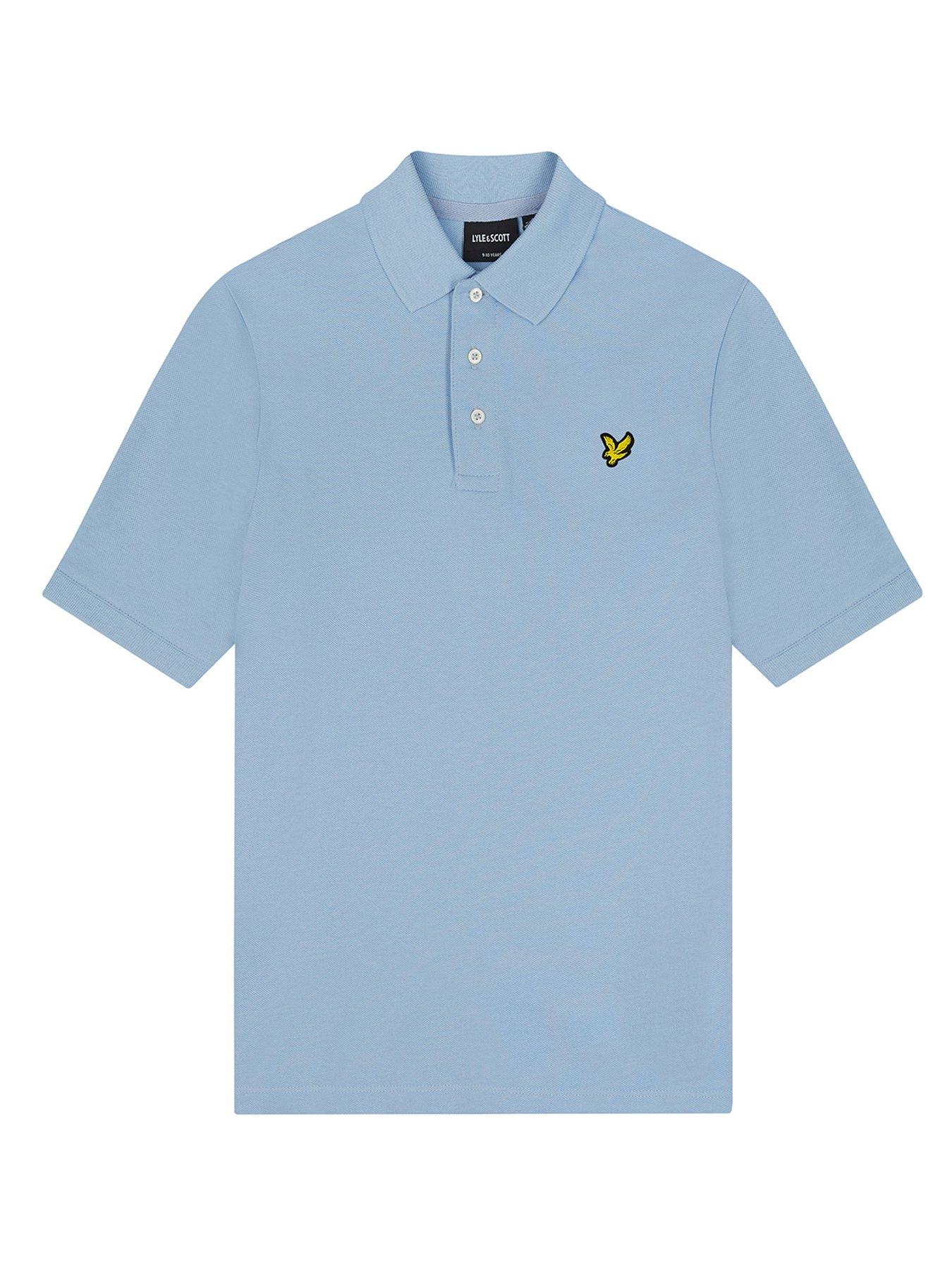 undefined Boys Short Sleeve Polo Shirt - Light Blue