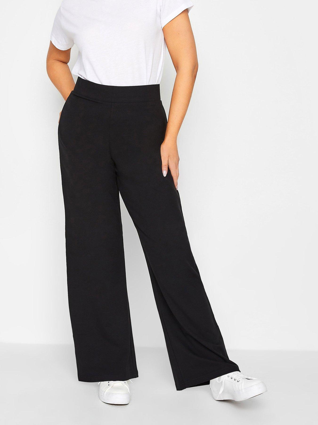 undefined Wide Leg Yoga Pant Short 29" - Black