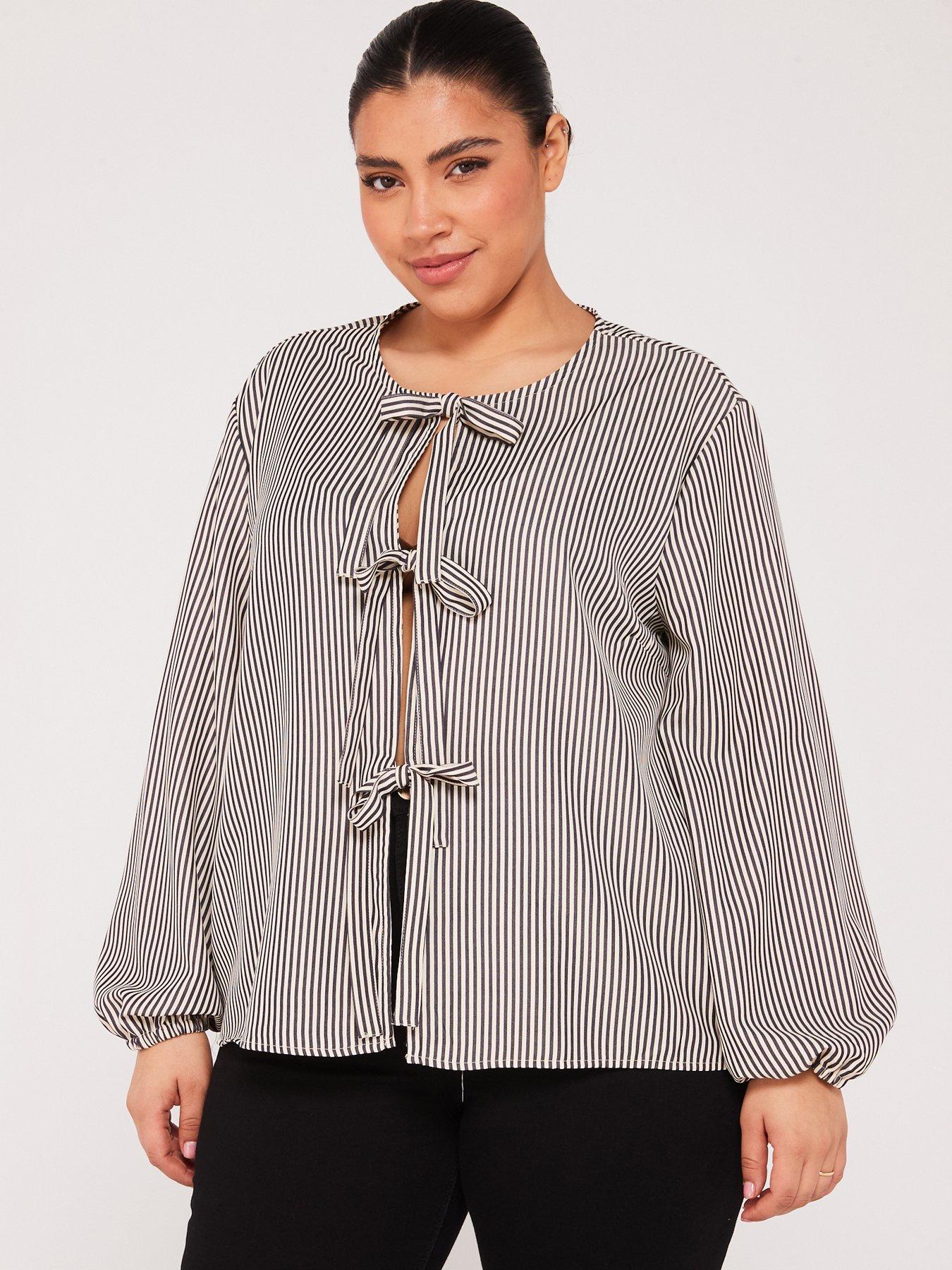 V by Very Curve Longline Blouse - Black