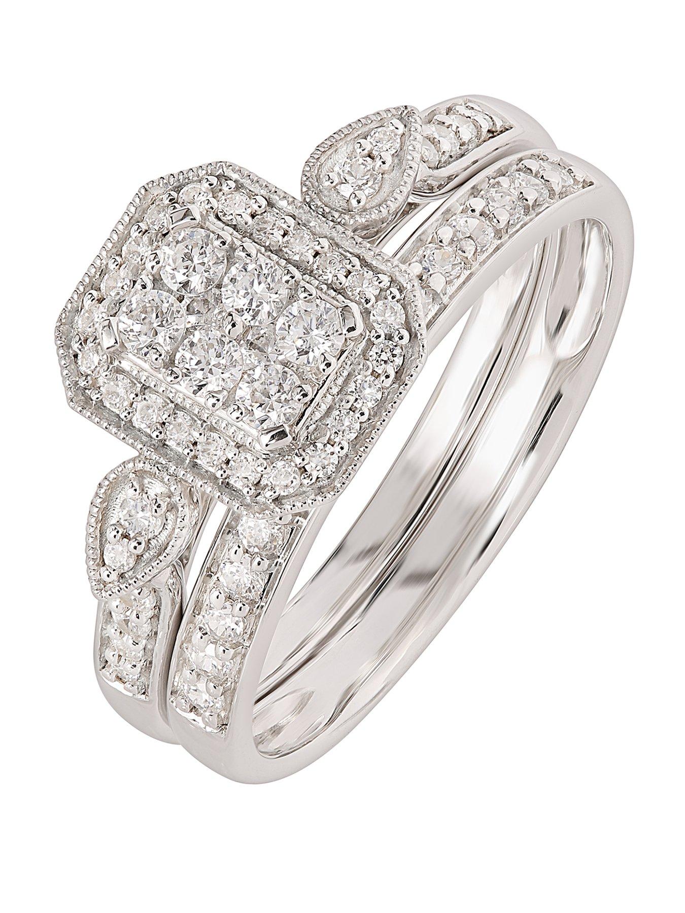 love-diamond-9ct-white-gold-050ct-natural-diamond-bridal-ring-set