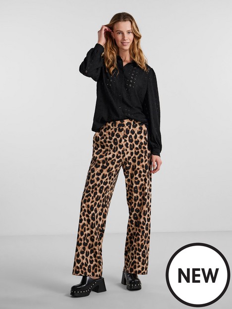 pieces-leopard-print-high-waist-trousers-black