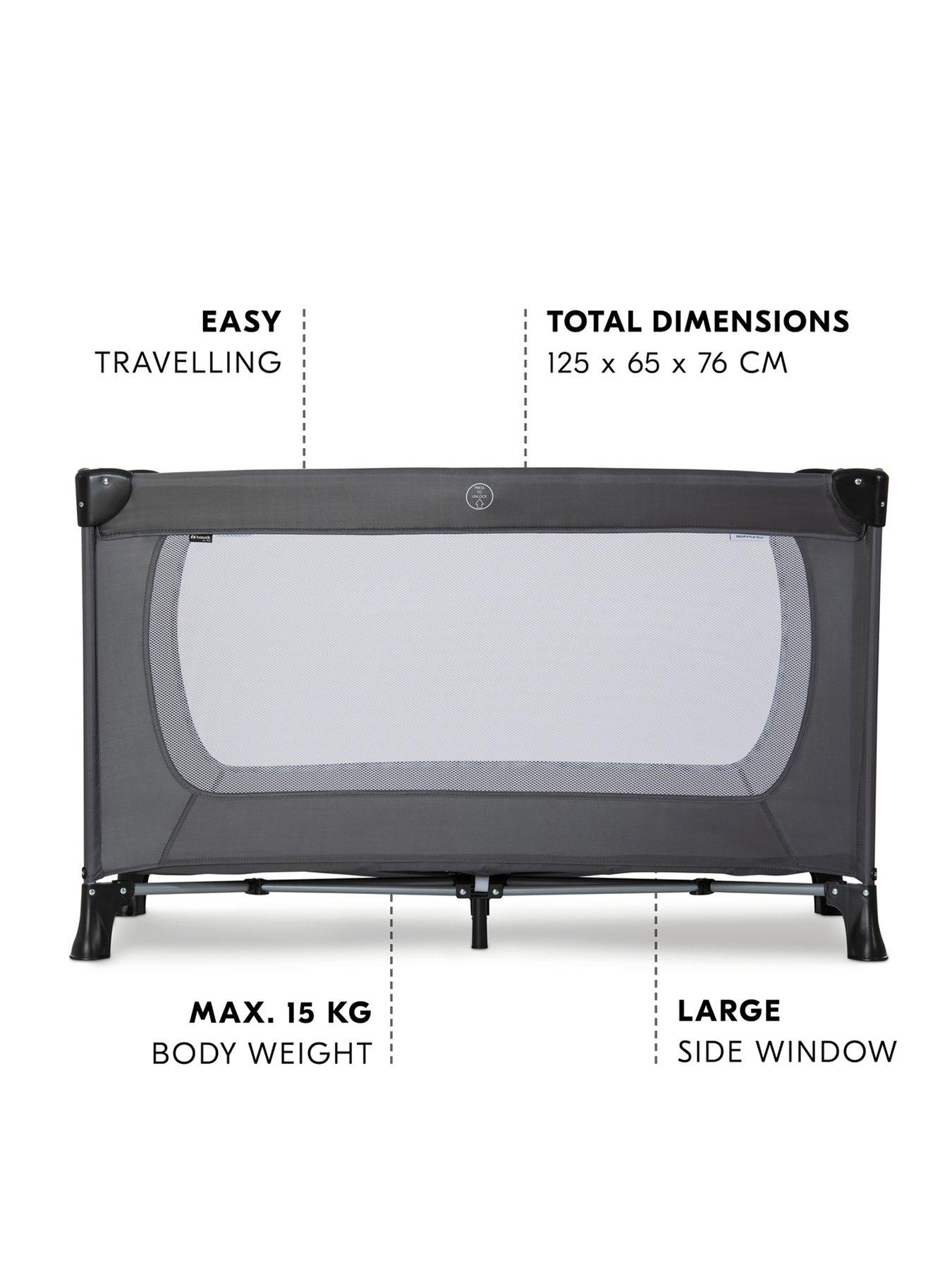 Image 2 of 7 of Hauck Dream N Play Plus Travel Cot- Grey
