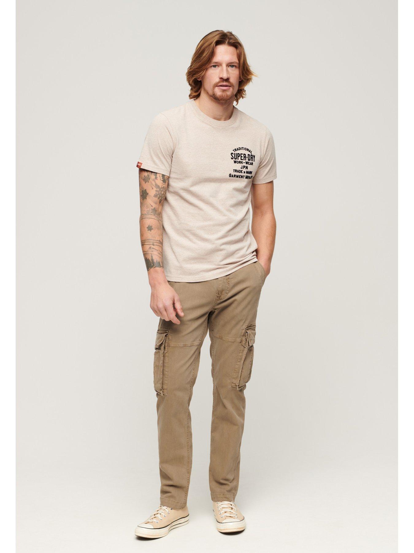  image of superdry-core-cargo-trousers-light-brown