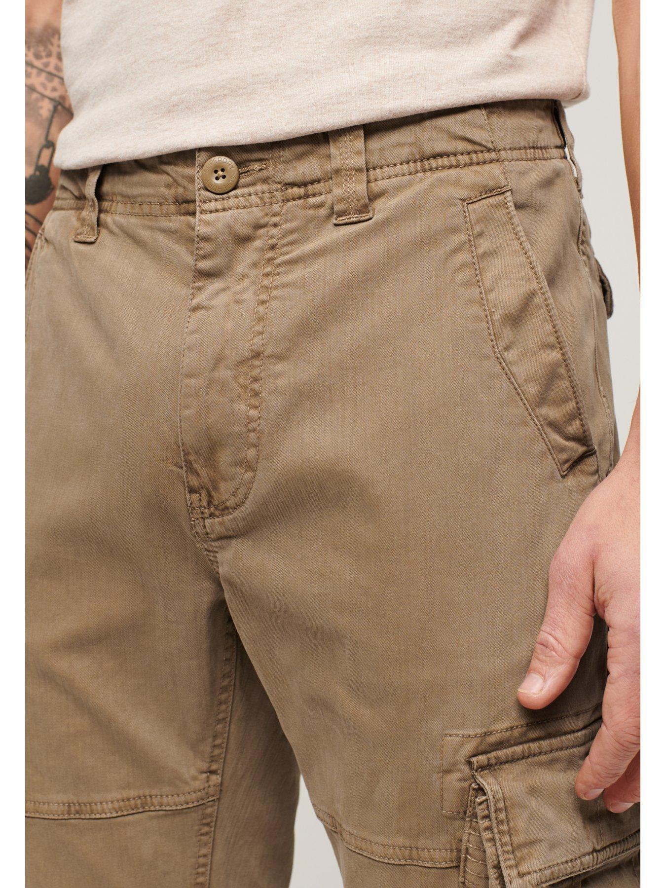  image of superdry-core-cargo-trousers-light-brown