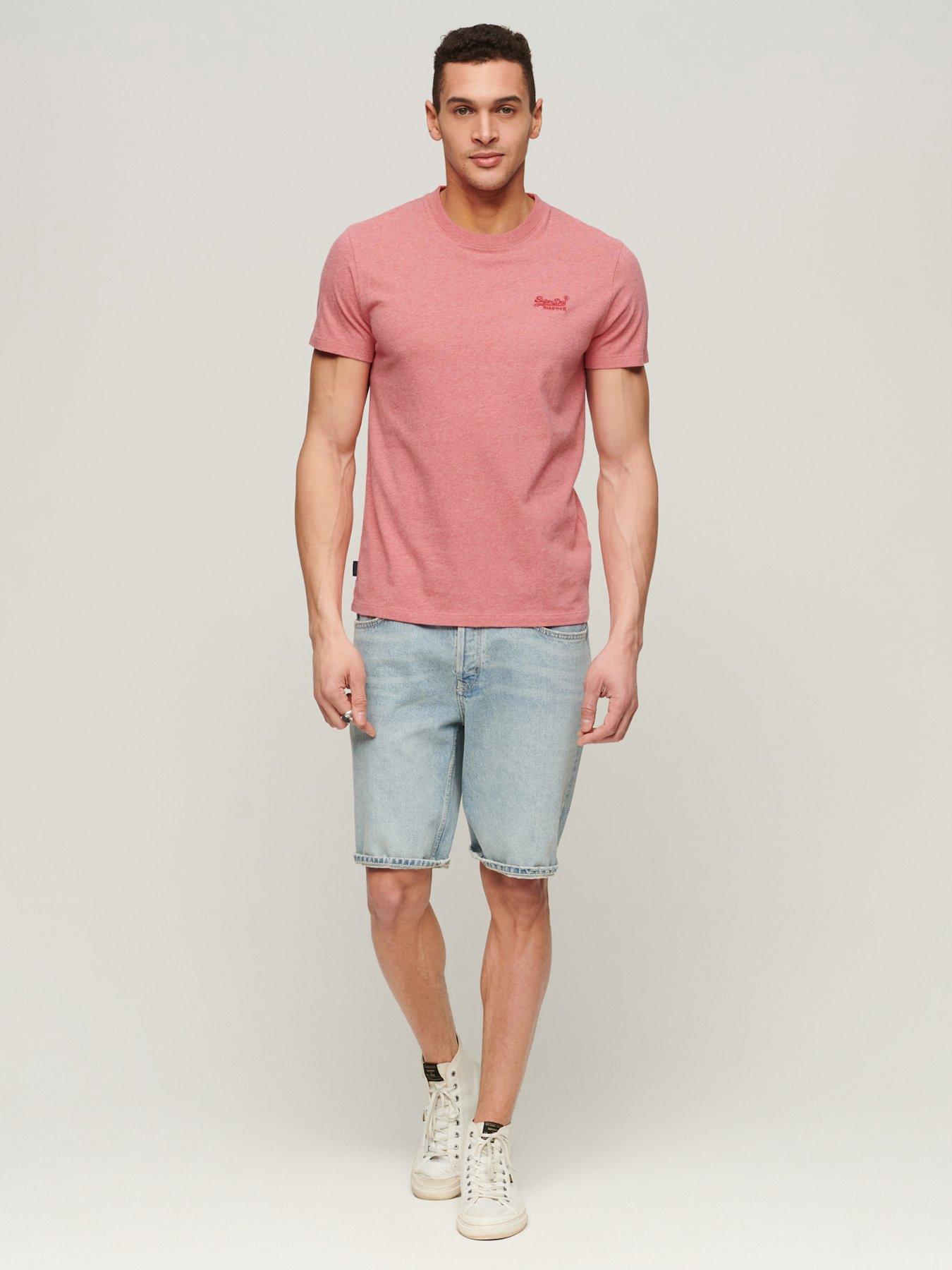 Superdry Essential Logo Embroidered T-Shirt - Pink