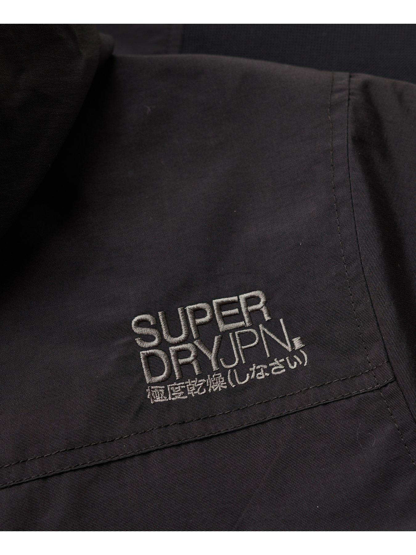  image of superdry-surplus-nylon-hooded-bomber-jacket-black