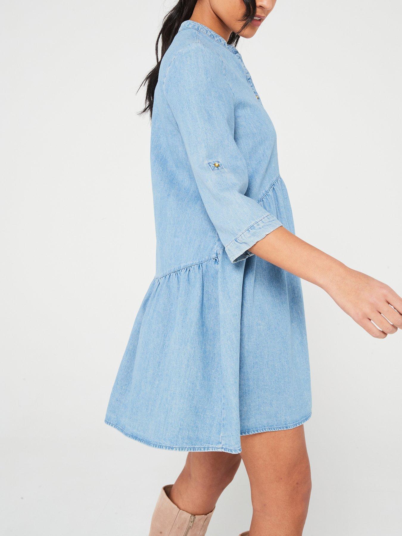 Image 4 of 4 of Only Denim Dress - Light Blue