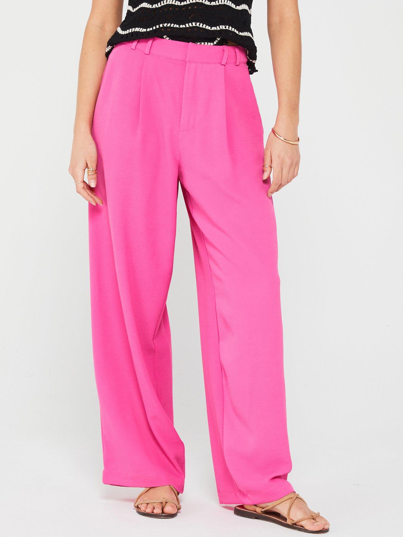 undefined Wide Leg Trouser - Pink