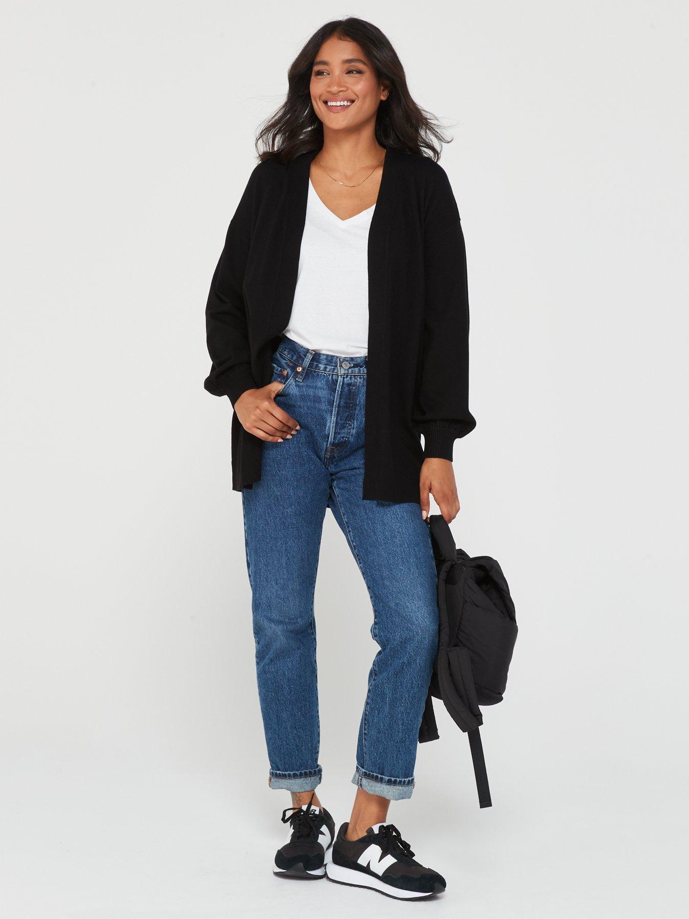 Everyday Edge to Edge Cardigan Black littlewoods