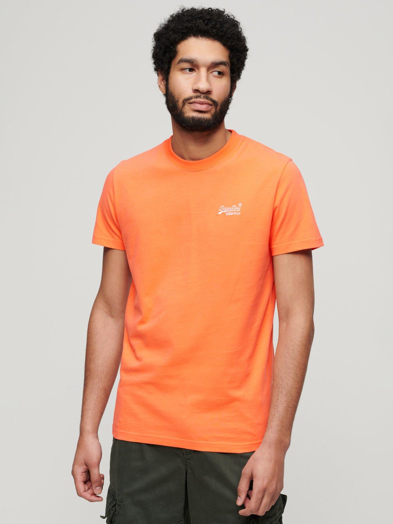 Superdry Essential Logo Embroidered T-Shirt - Bright Orange
