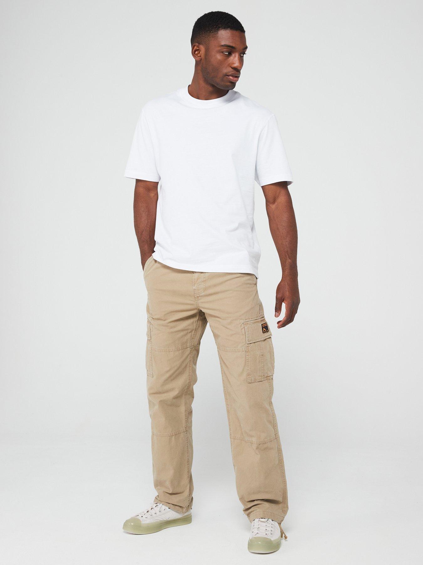 Image 3 of 6 of Superdry Baggy Cargo Trousers - Beige