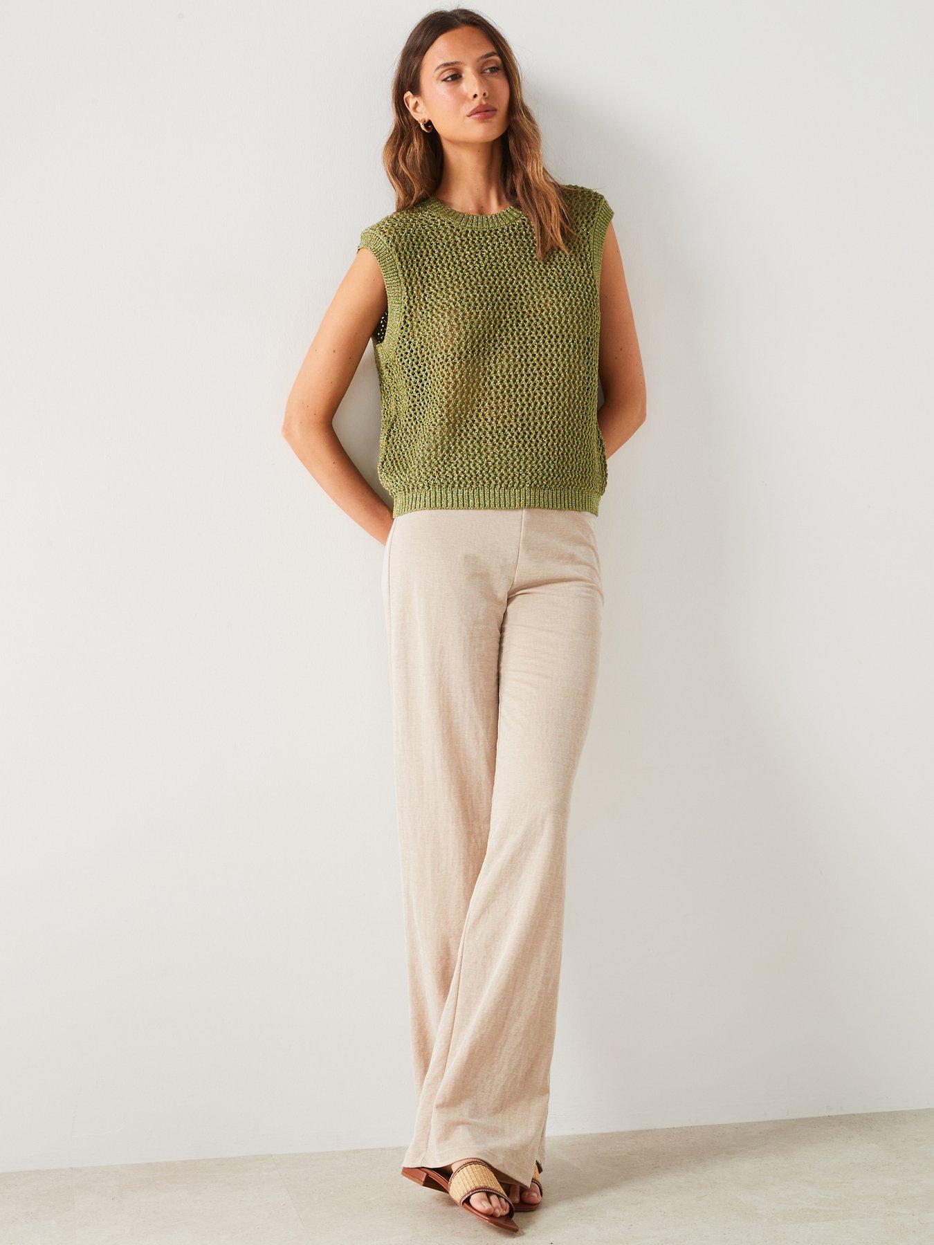 Image 5 of 6 of Only Glitter Knitted Top - Green