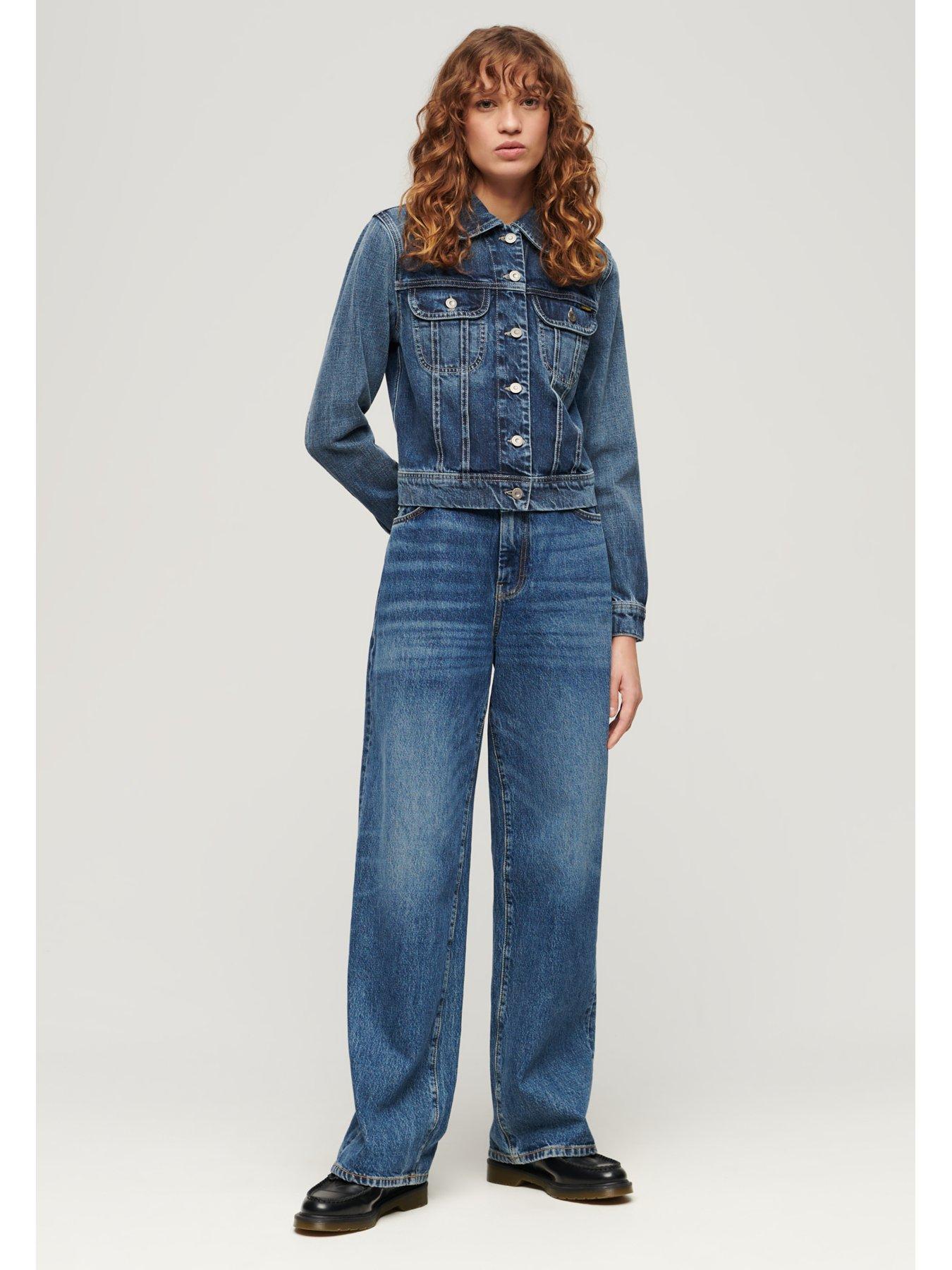 Image 3 of 6 of Superdry Slim Denim Trucker Jacket - Blue