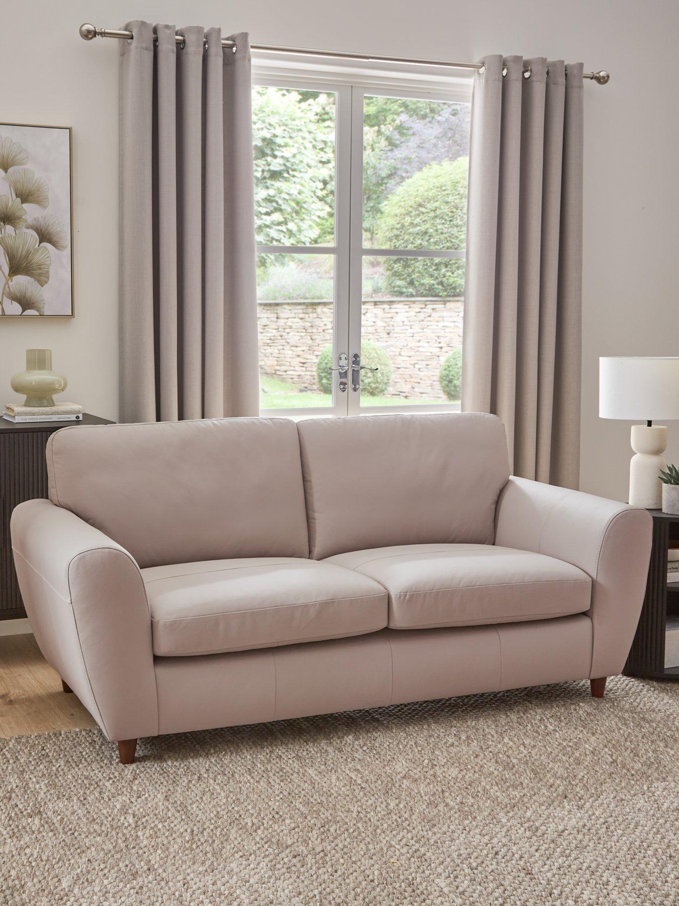 very-home-shay-3-seater-100nbspleather-standard-backnbspsofa