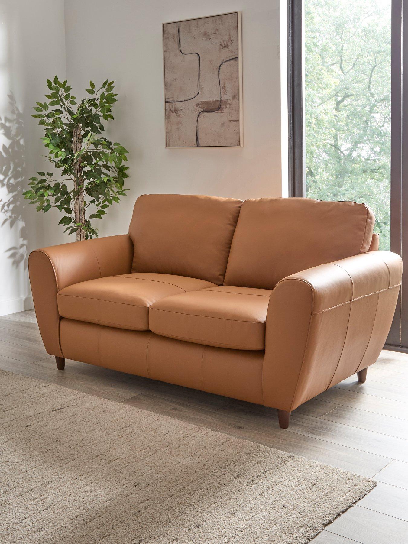 Image 1 of 7 of The Very Collection Shay Italian Leather 2 Seater Sofa