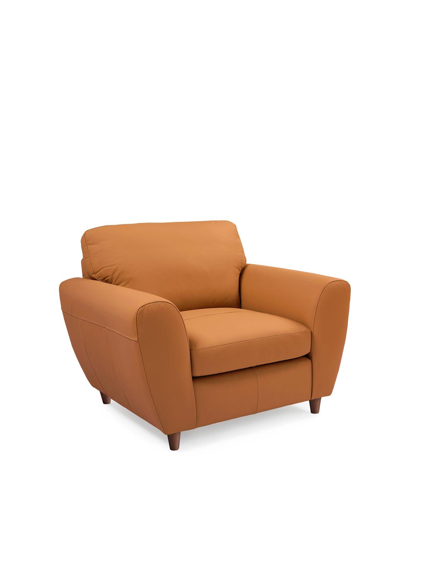 Image 3 of 7 of The Very Collection Shay Italian Leather Armchair