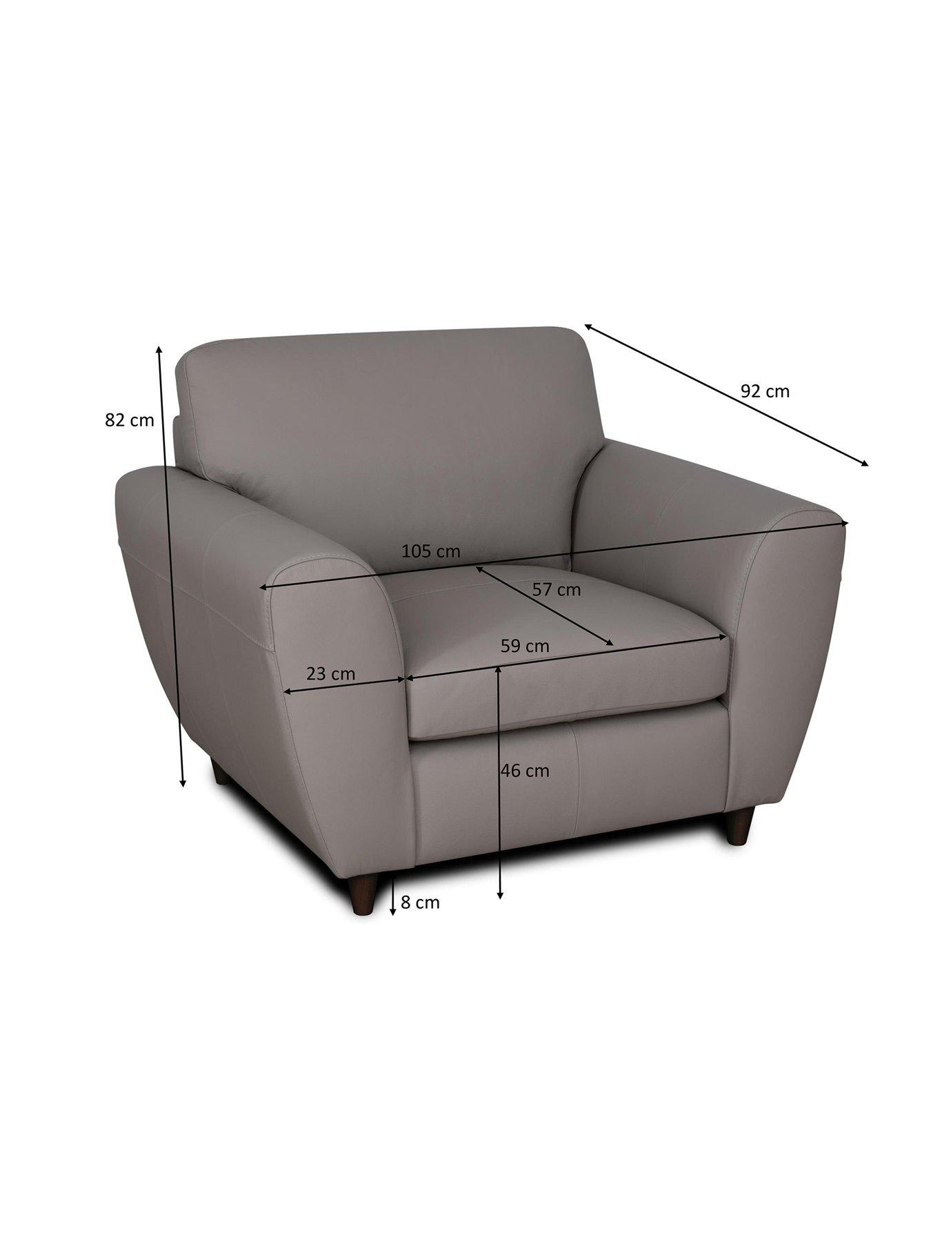 Image 6 of 7 of The Very Collection Shay Italian Leather Armchair