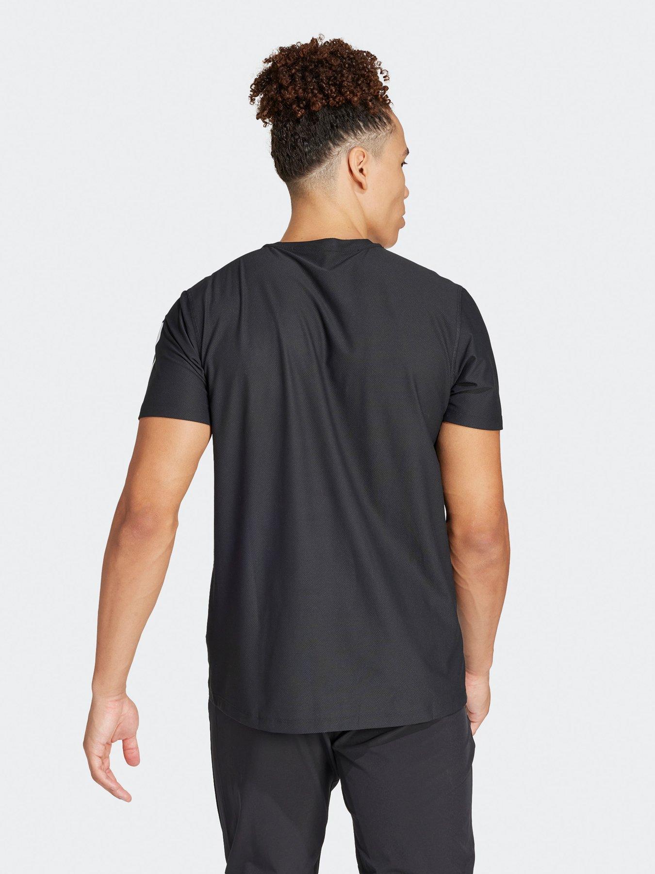  image of adidas-mens-own-the-run-tee-black