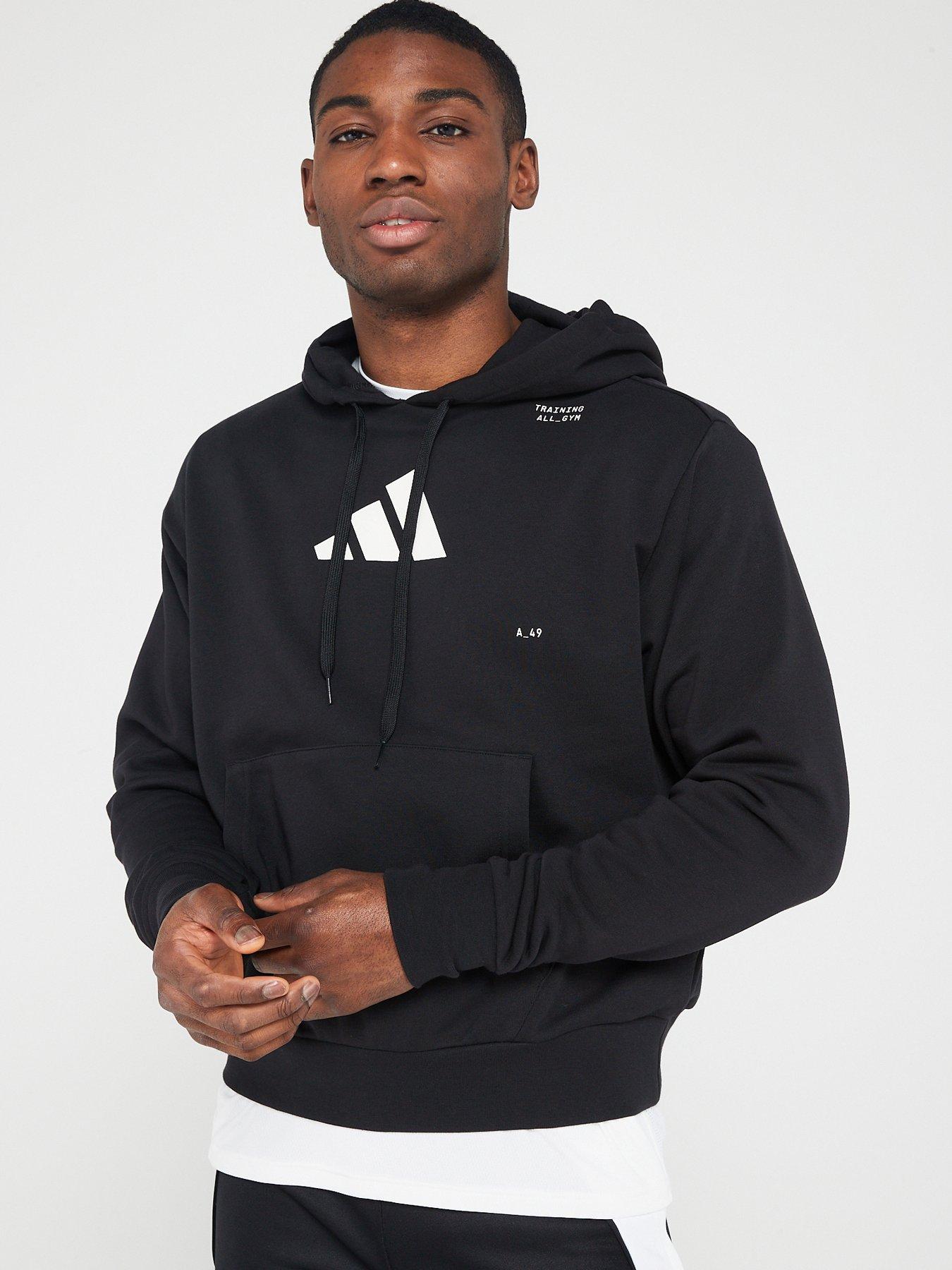 adidas Men's Training Hoodie Black Littlewoods