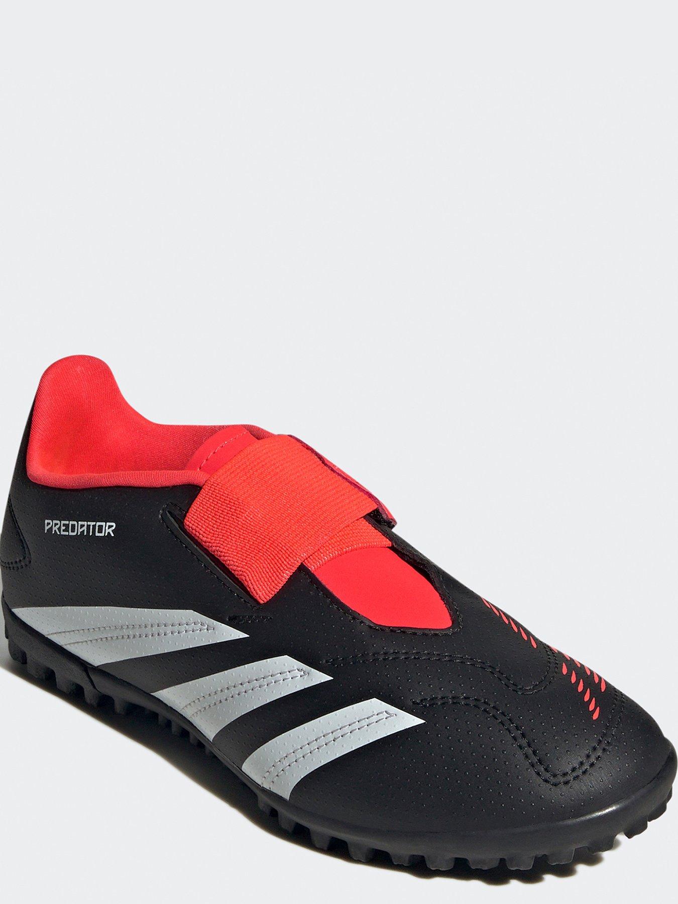 Junior Predator 20.4 Velcro Astro Turf Football Boot Black White Red