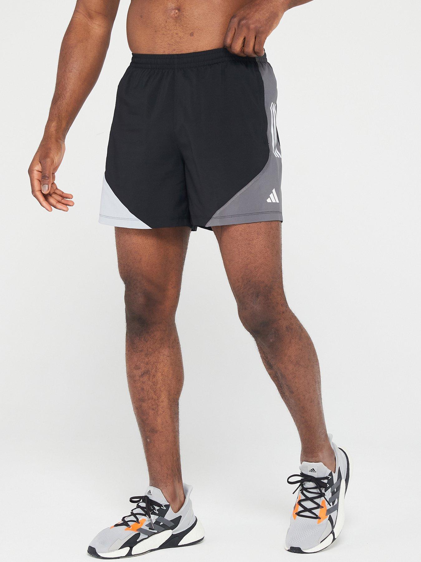 adidas Men's Running Own The Run Colourblock Shorts - Black