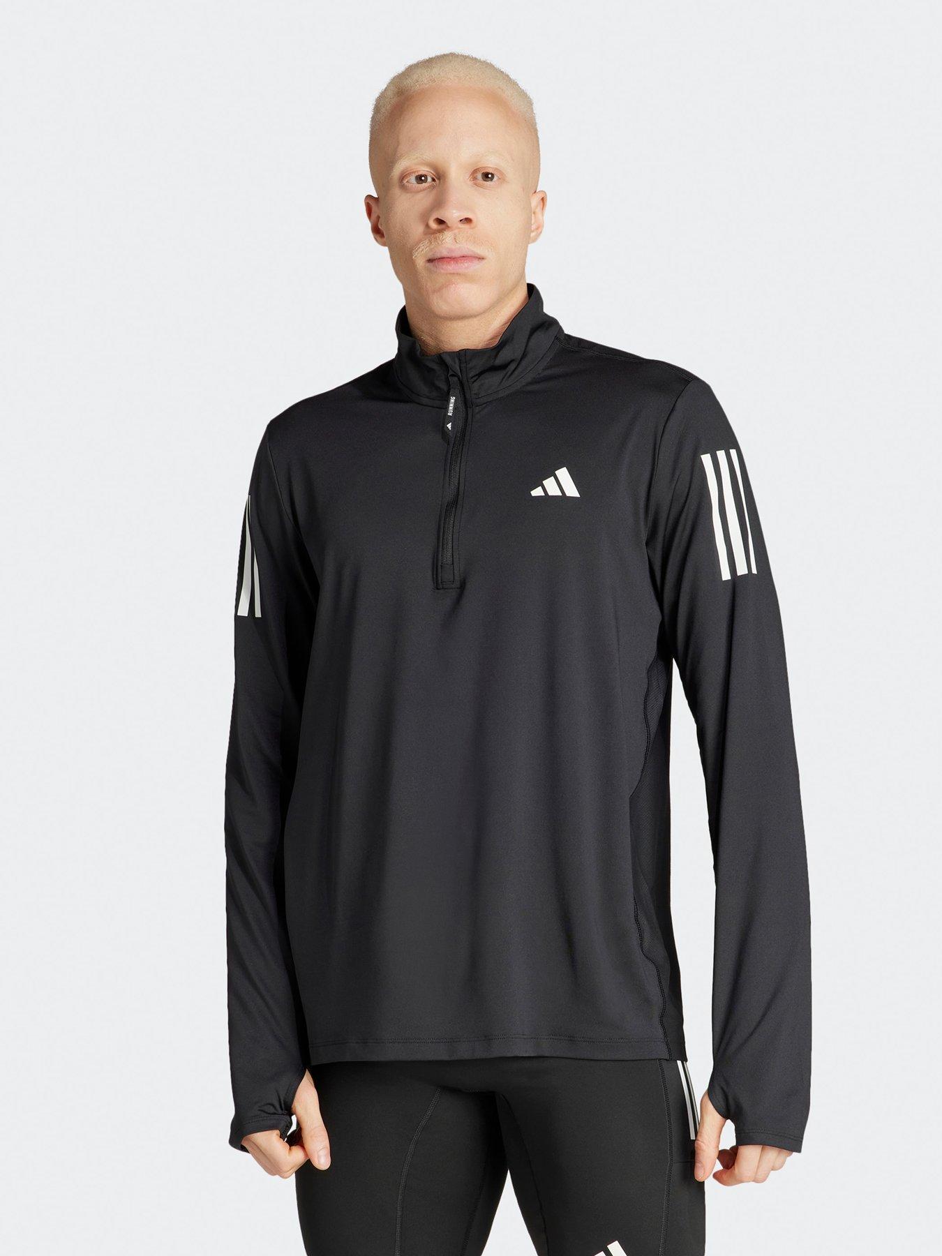 undefined Men's Running Own The Run Half Zip Top - Black