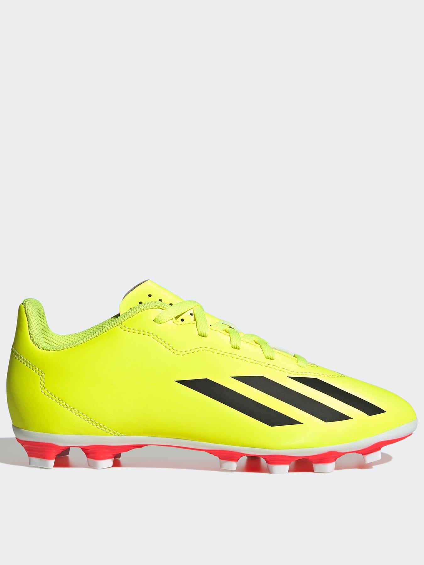 adidas Junior X Crazyfast Club Flexible Ground Football Boots Yellow Black White littlewoods