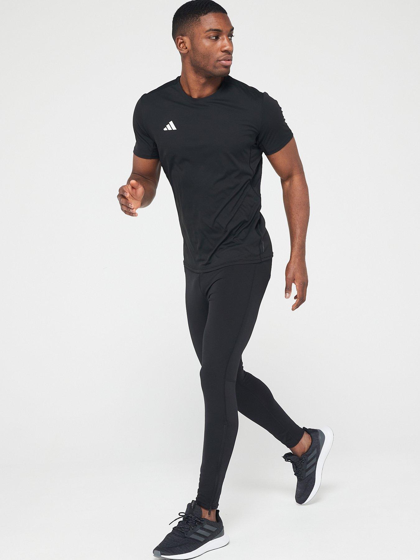  image of adidas-mens-running-adizero-tee-black