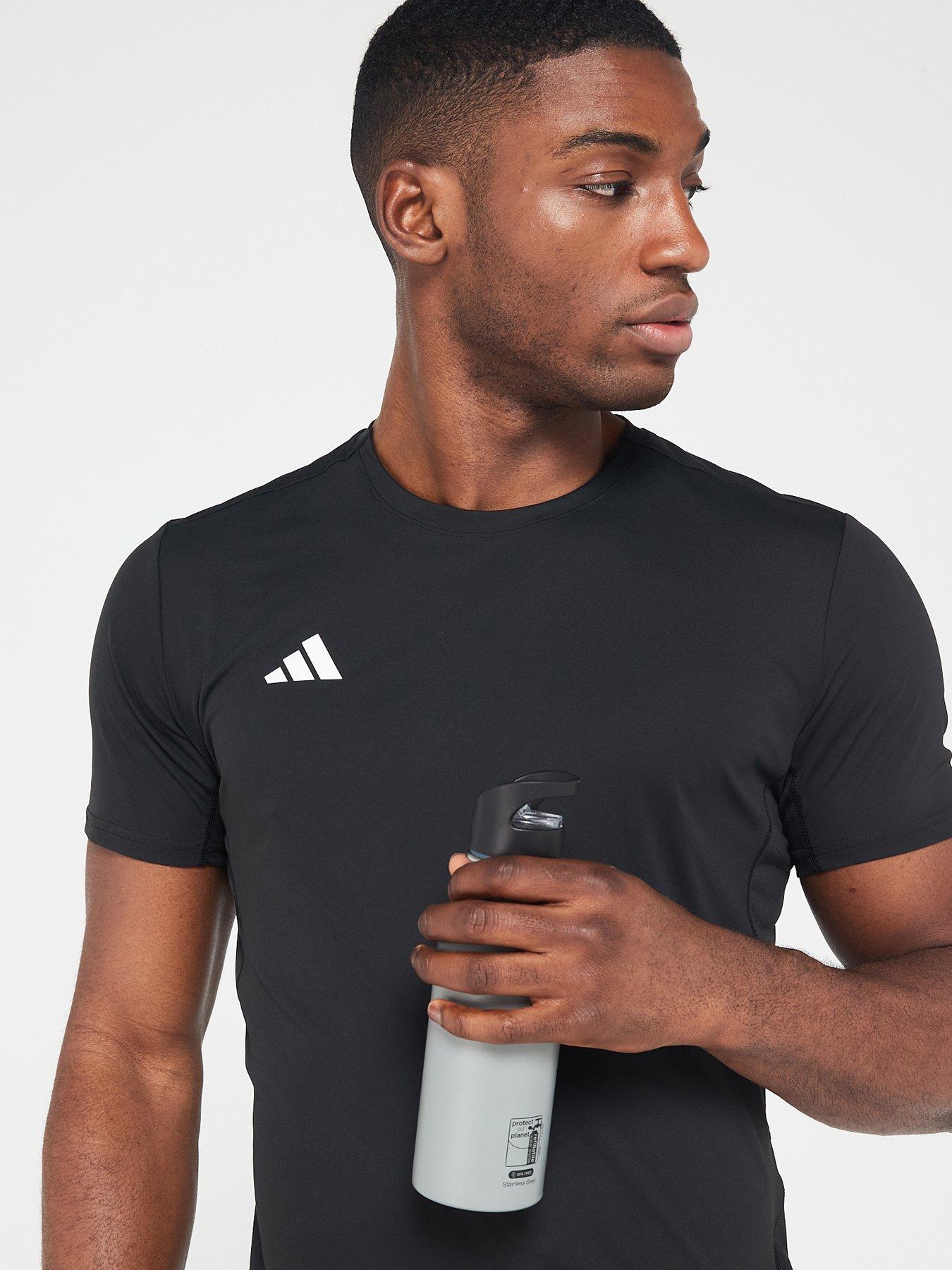  image of adidas-mens-running-adizero-tee-black