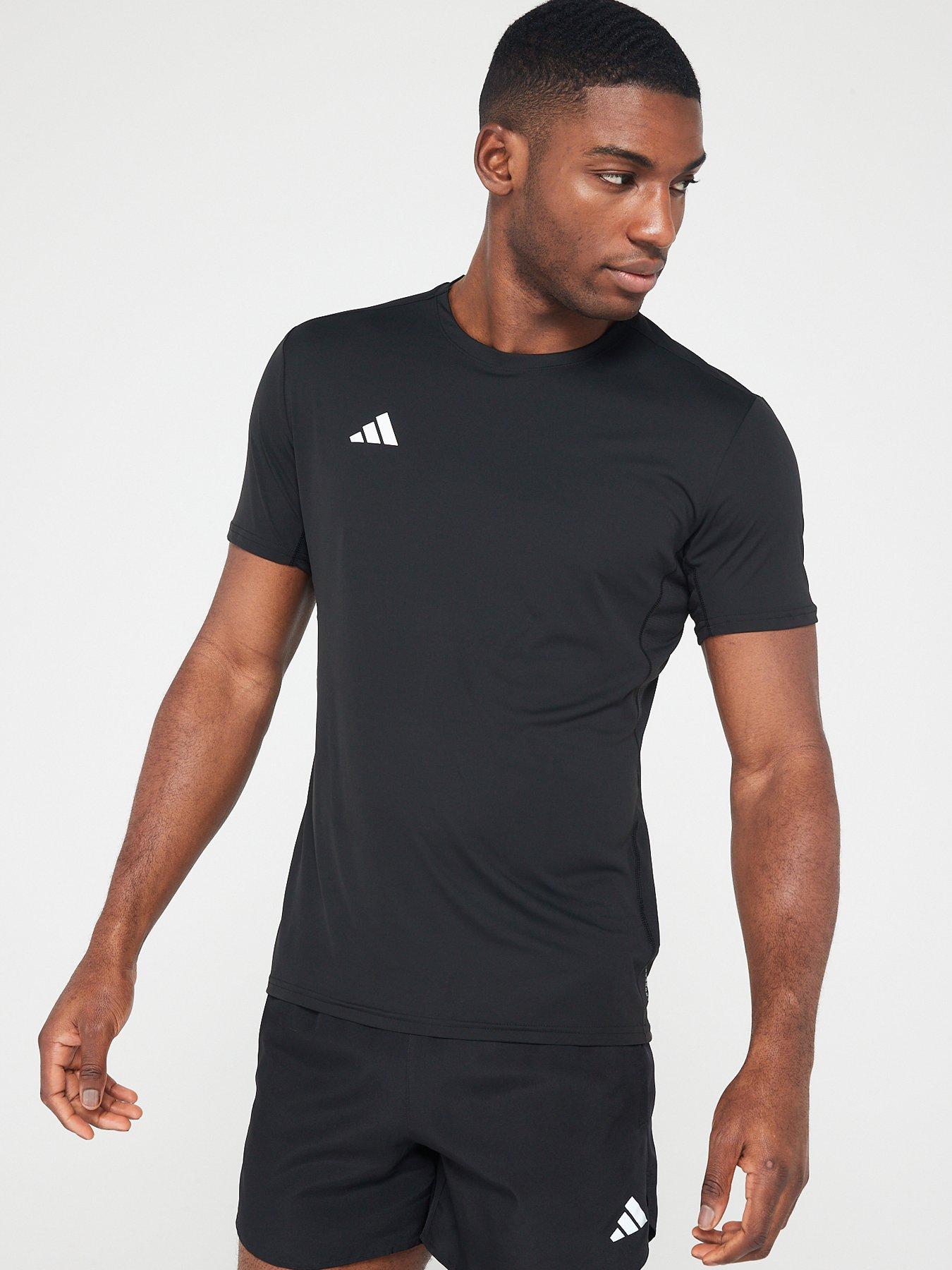  image of adidas-mens-running-adizero-tee-black