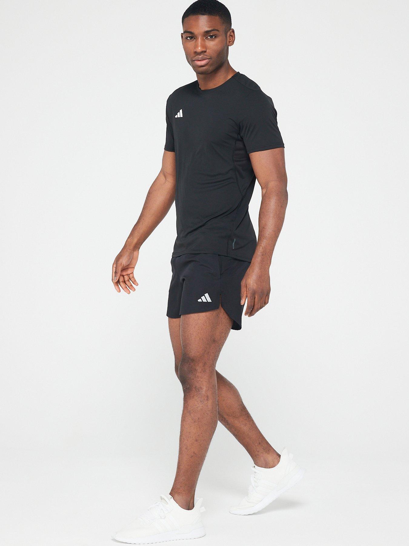  image of adidas-mens-running-adizero-tee-black