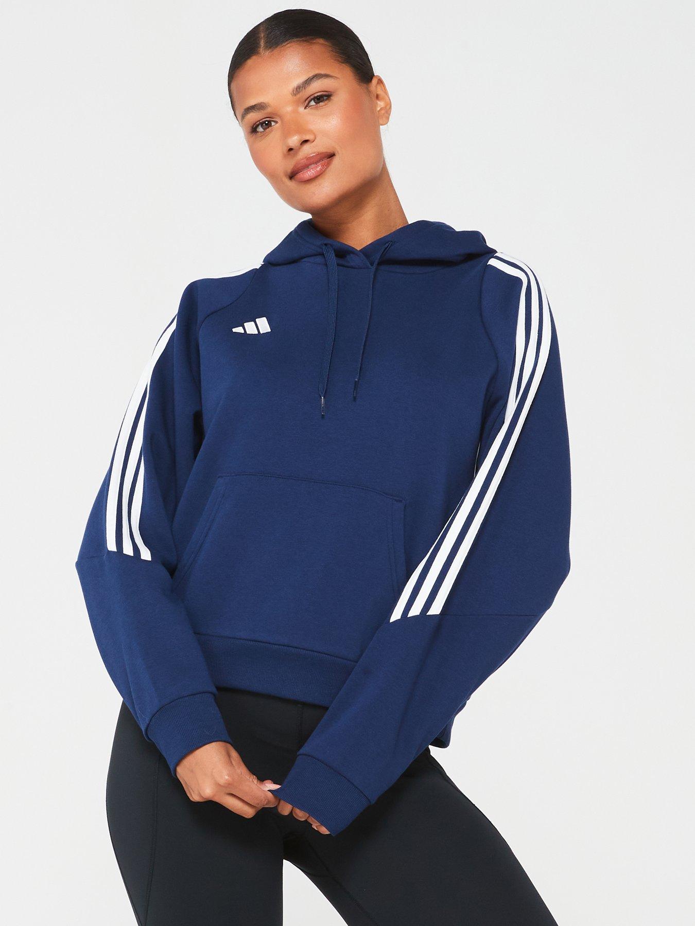 Adidas blue hoodie womens online