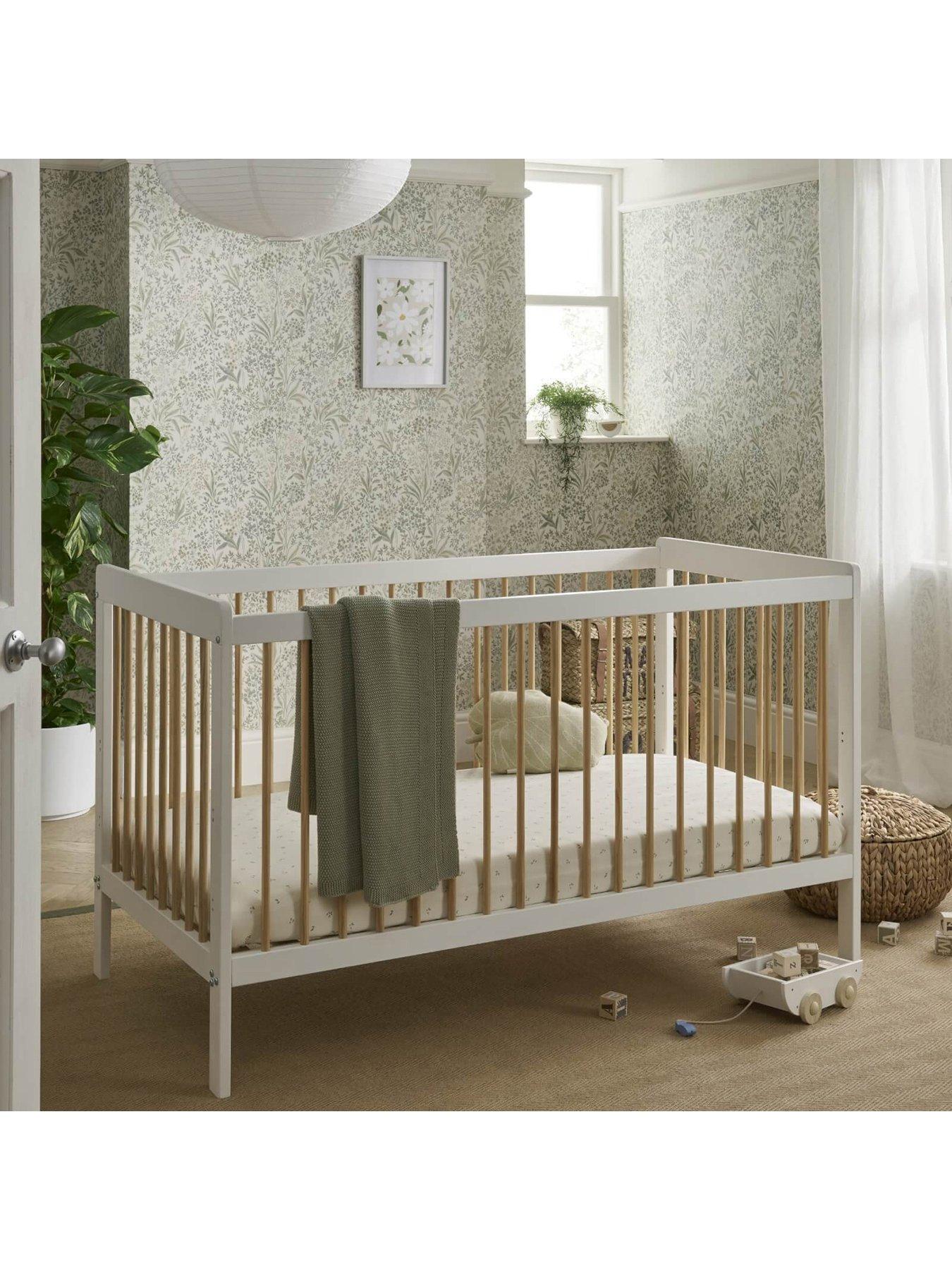 Image 1 of 7 of CuddleCo Nola Cot bed - White/ Natural