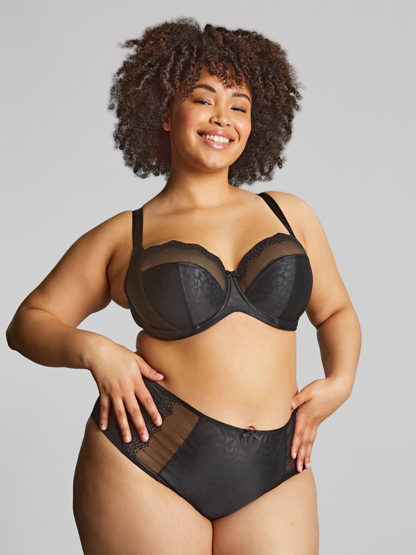  image of sculptresse-esme-balcony-bra-black-animal
