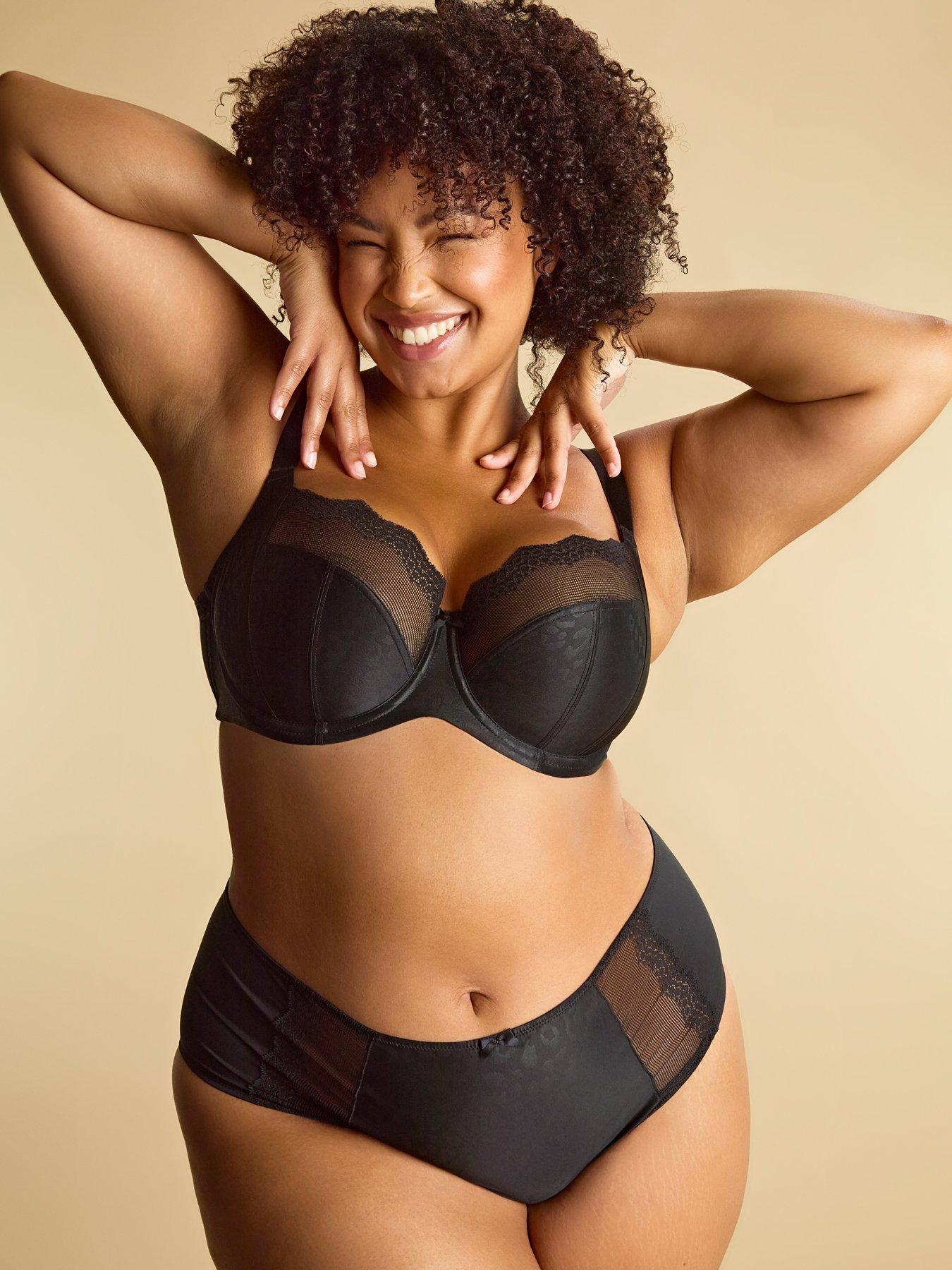  image of sculptresse-esme-balcony-bra-black-animal