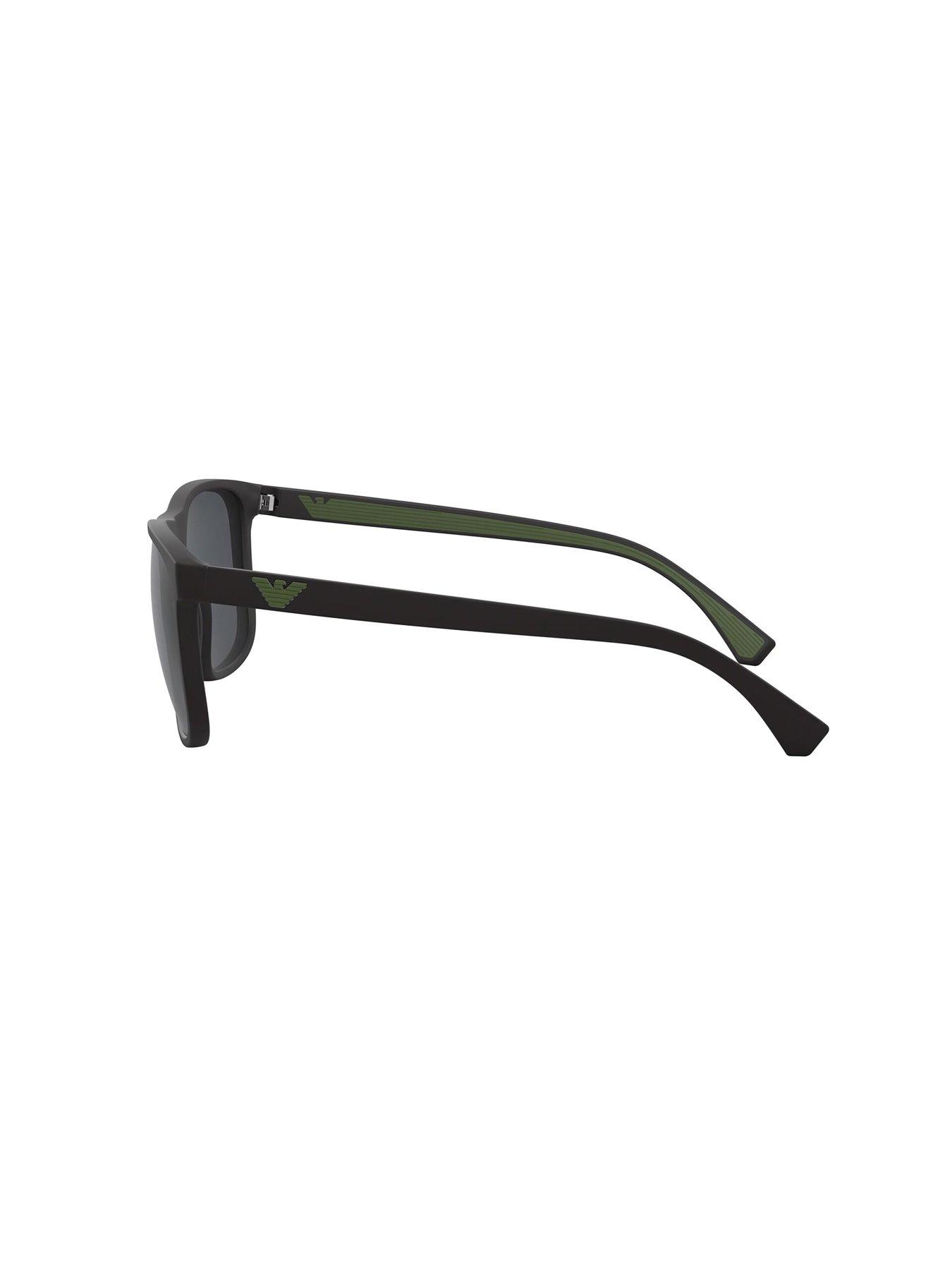  image of emporio-armani-0ea4129-square-sunglasses-black