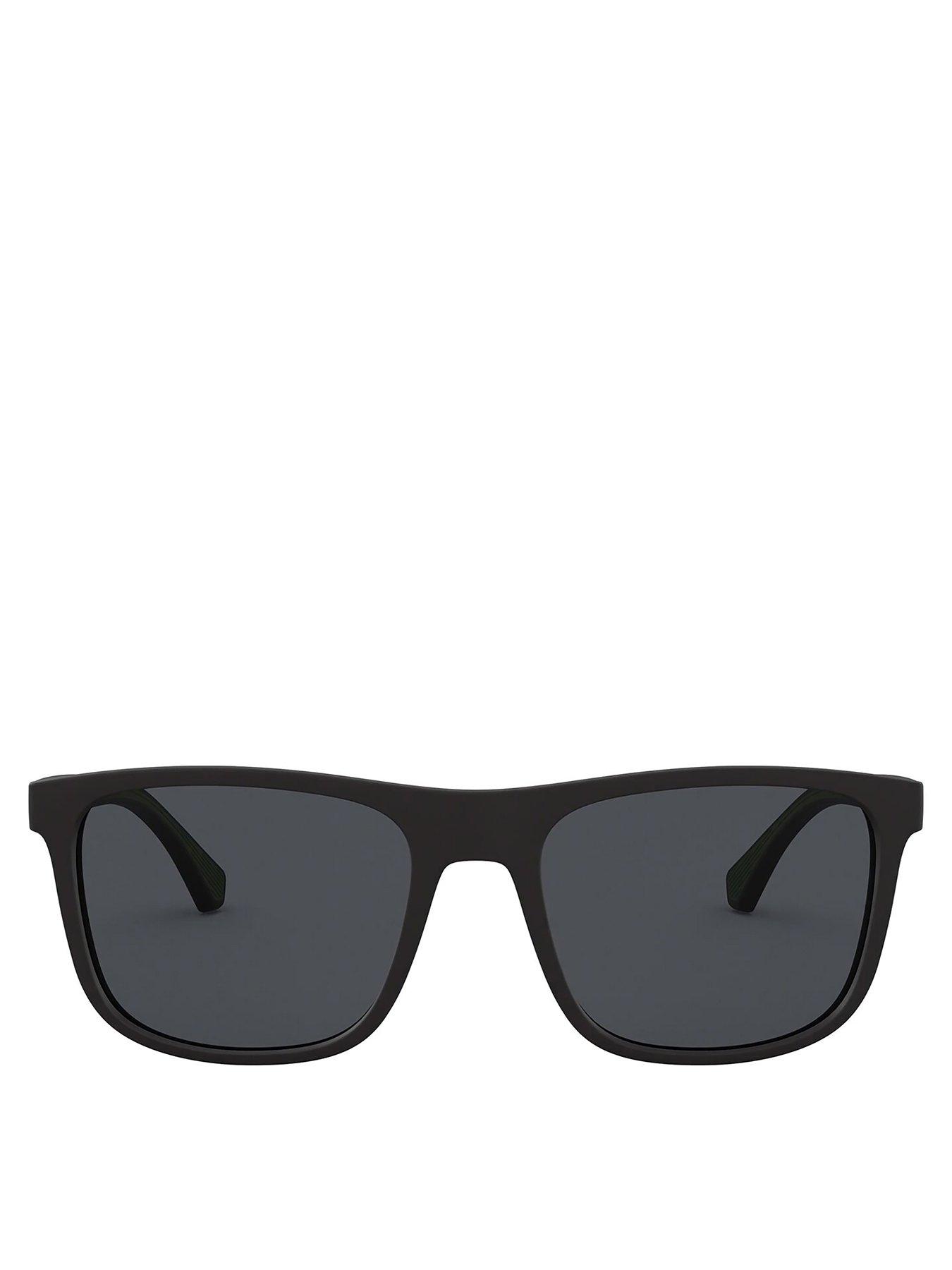  image of emporio-armani-0ea4129-square-sunglasses-black