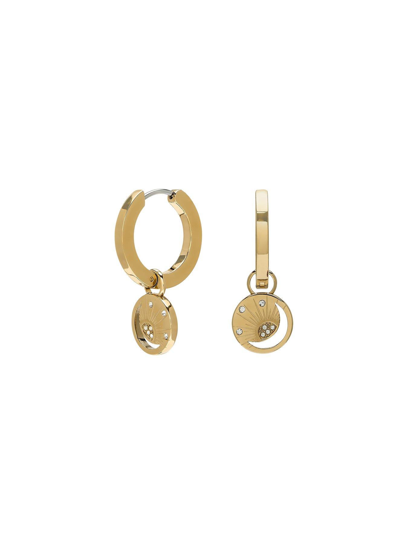 Image 6 of 7 of Olivia Burton Gold IP Sun Hoop Earrings