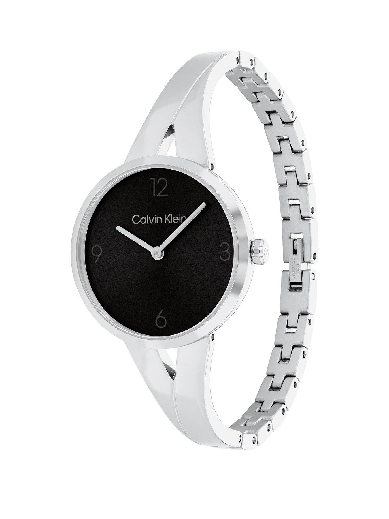  image of calvin-klein-womens-calvin-klein-stainless-steel-bangle-watch