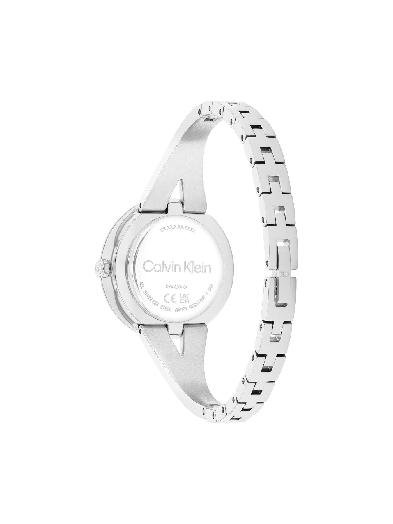  image of calvin-klein-womens-calvin-klein-stainless-steel-bangle-watch